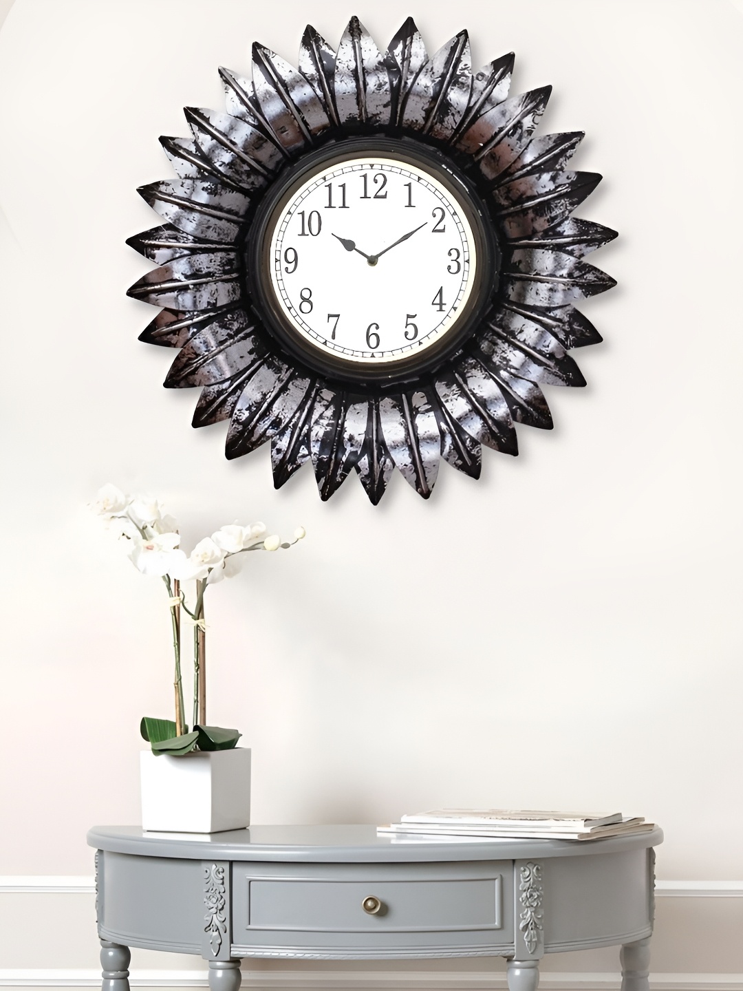 

Craft Smith Black & White Embellished Contemporary Wall Clock