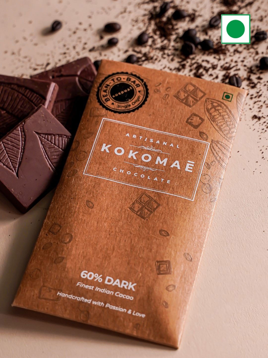 

Kokomae Artisanal Chocolate Gift Hamper with 5 Bean to Bars & 3 Jars of Coated Nuts, Assorted