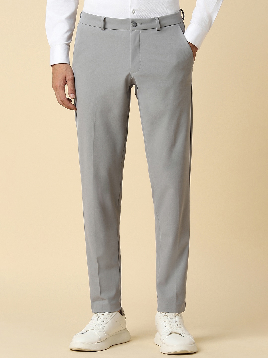 

Allen Solly Men Slim Fit Mid-Rise Trouser, Grey