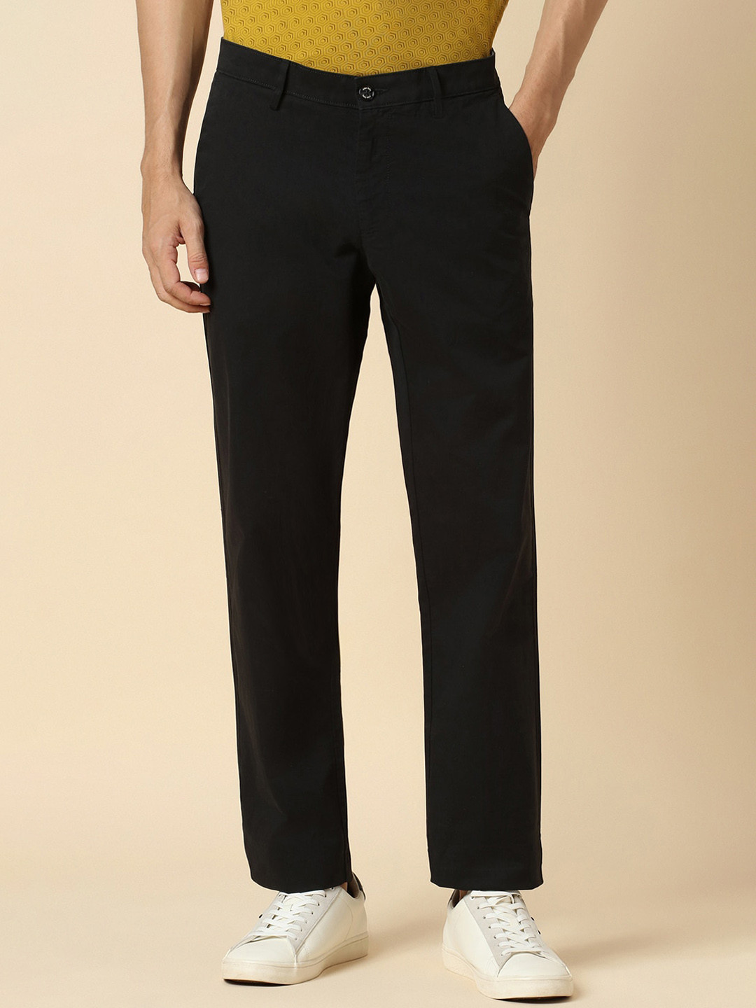 

Allen Solly Men Mid-Rise Trouser, Black