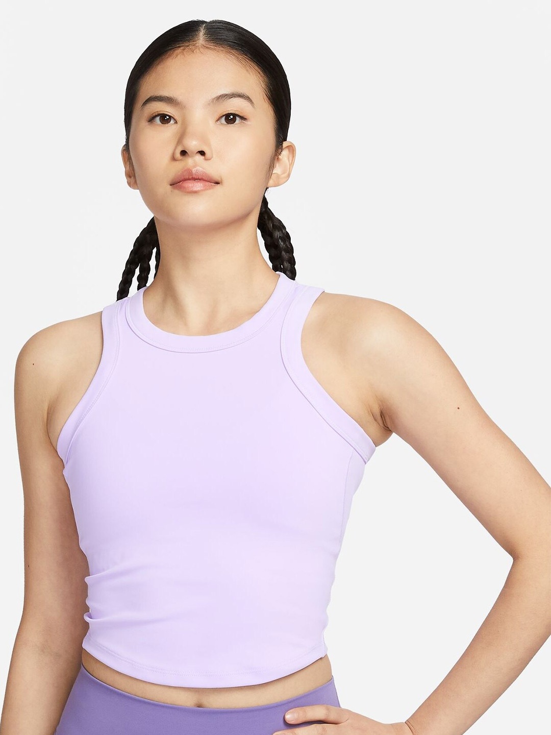 

Nike Women One Fitted Dri-FIT Cropped Tank Top, Lavender