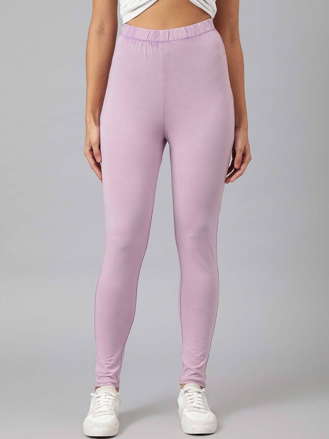 

ANAI Cotton Ankle-Length Tights, Purple