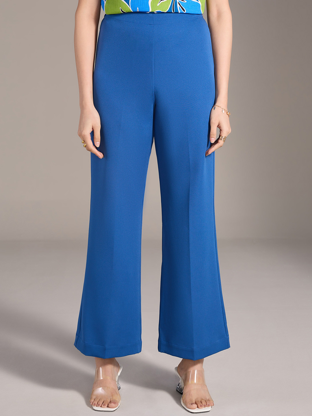 

20Dresses Women Blue XXD Urban Brights High-Rise Plain Parallel Trousers