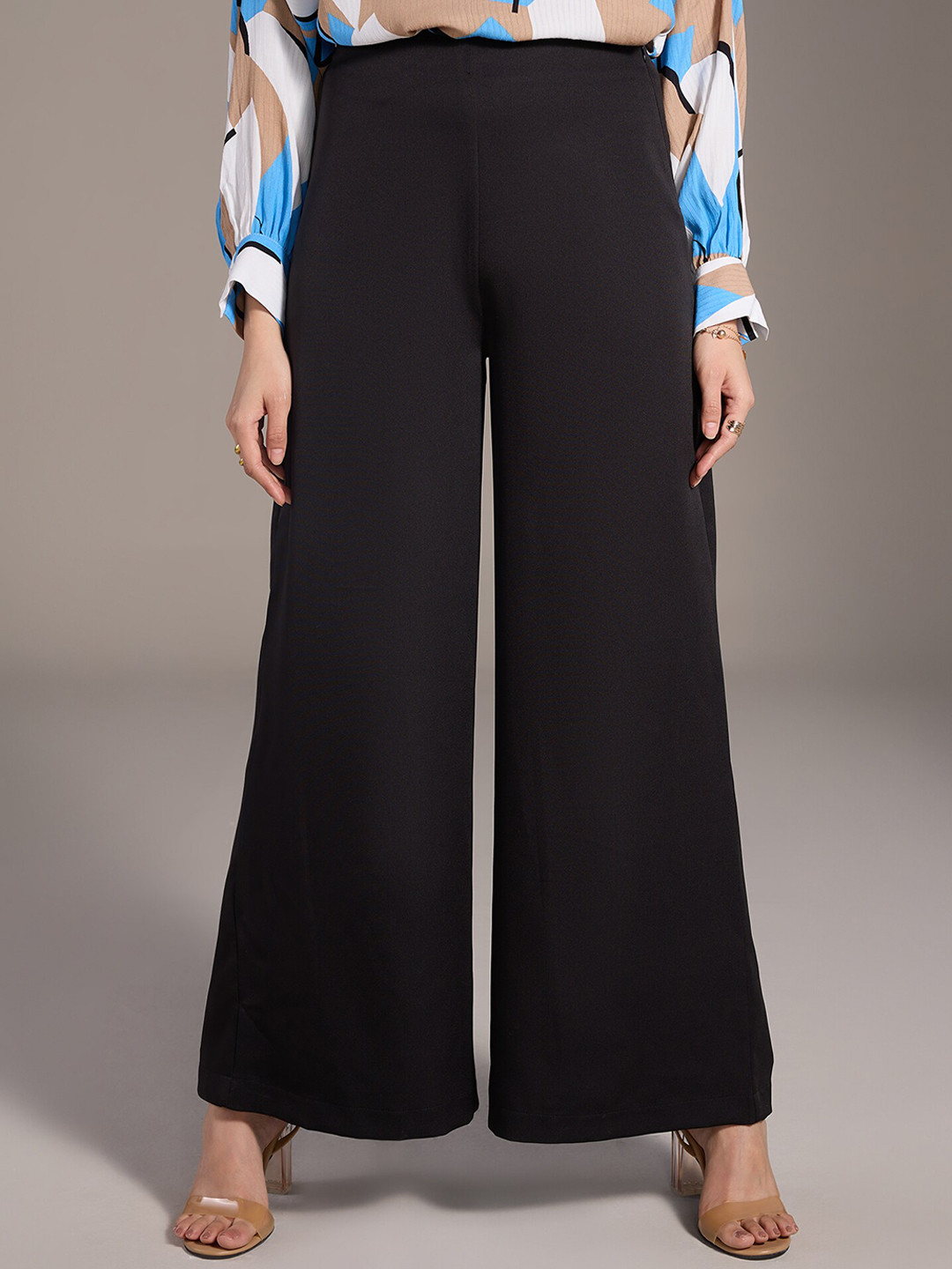 

20Dresses Women Blue XXD Urban Brights High-Rise Plain Parallel Trousers, Black