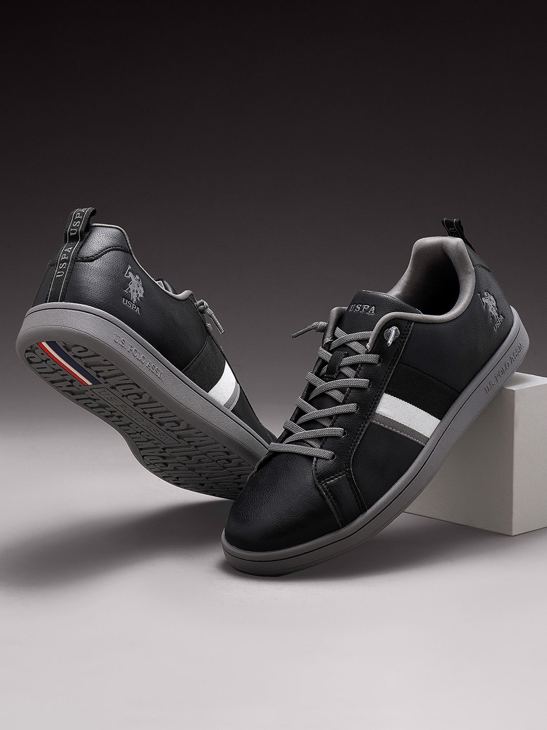 

U.S. Polo Assn. Men Lennart Blk All Day Sneakers, Black