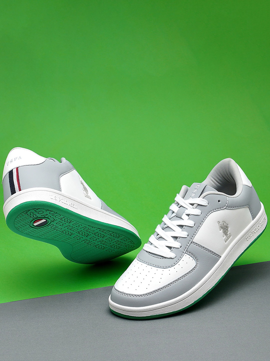 

U.S. Polo Assn. Men Rein 2.0 Retro Court Sneakers, Grey