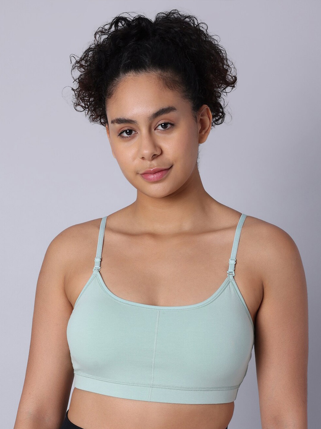 

Sillysally Full Coverage All Day Comfort Non-Wired Cotton Bralette Bra, Green
