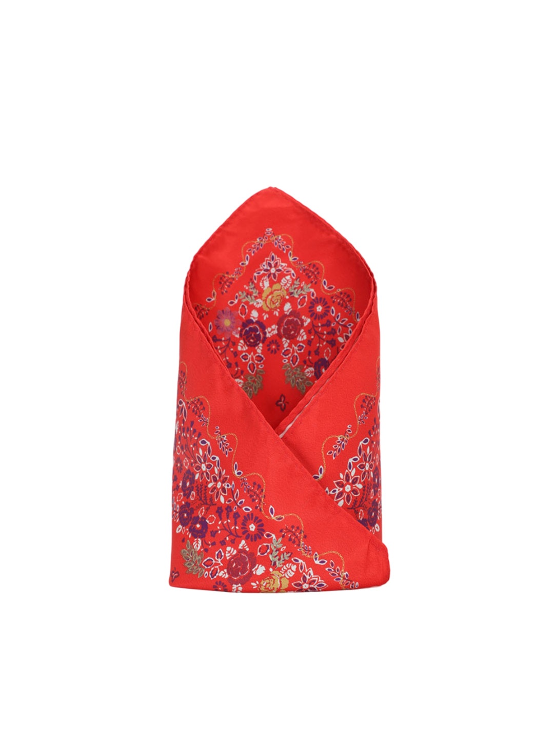 

Allen Solly Printed Pocket Square, Red