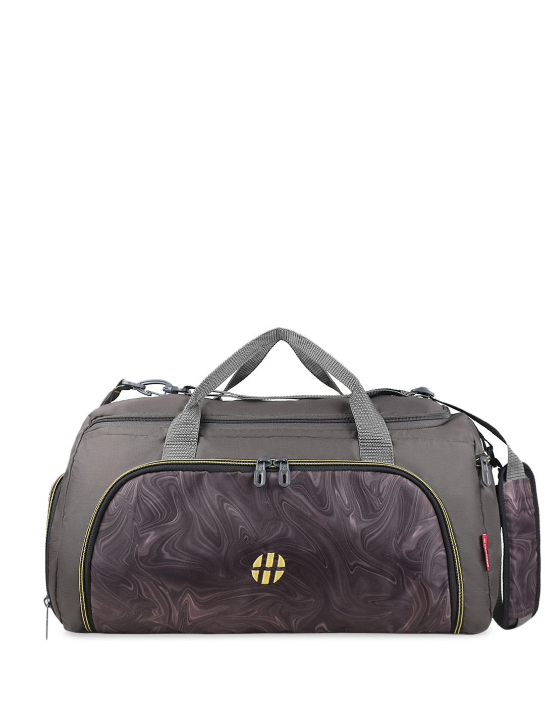 

Harissons Printed Medium Foldable Sports or Gym Duffel Bag, Grey