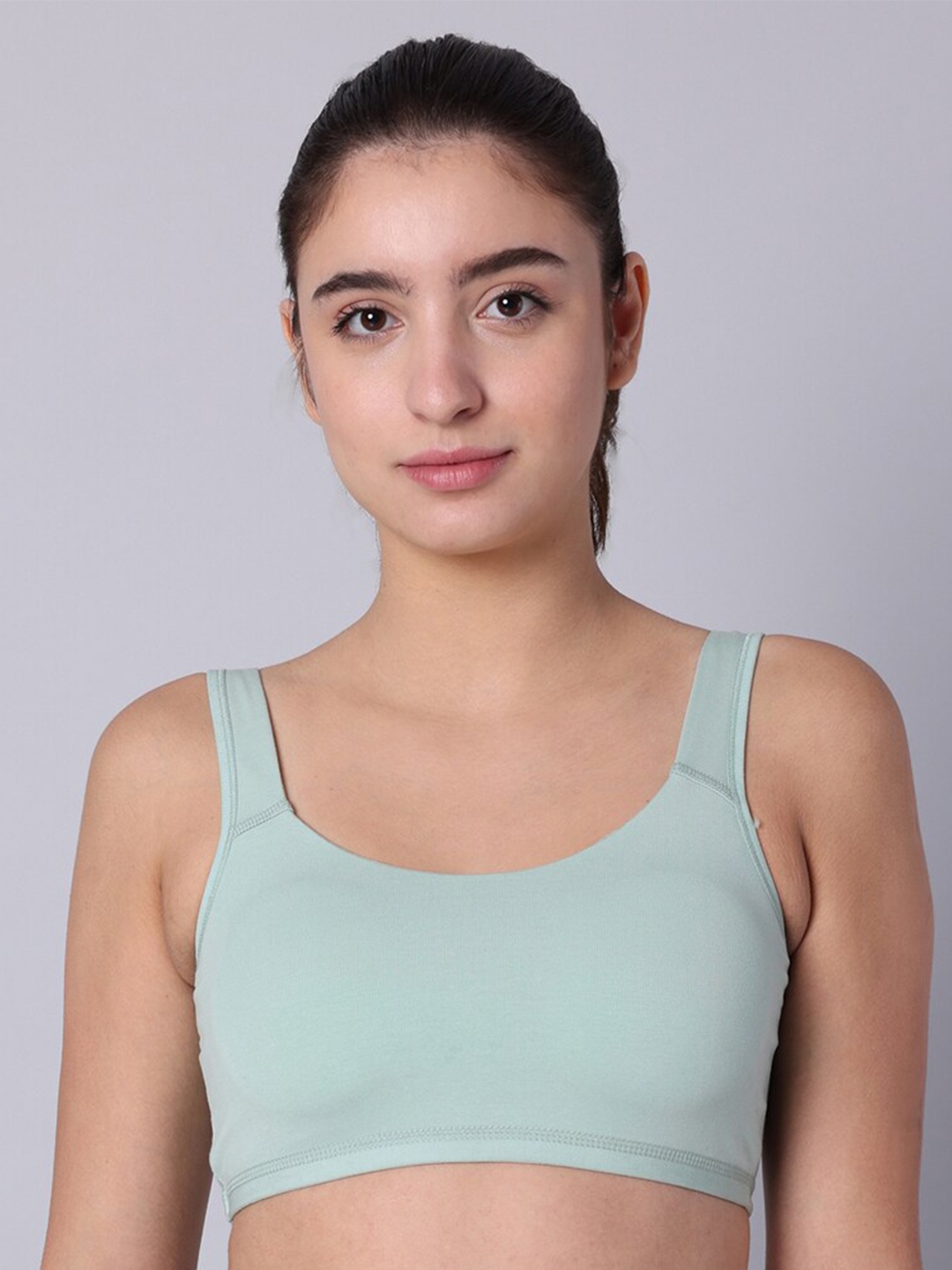 

Sillysally Full Coverage All Day Comfort Cotton Workout Bra, Green