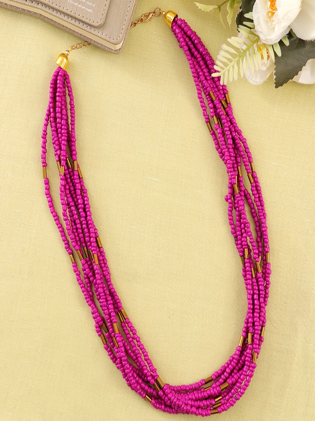

UNIVERSITY TRENDZ Gold Plated Artificial Beads Necklace