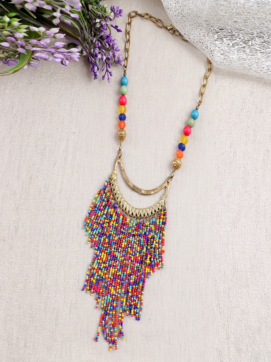 

UNIVERSITY TRENDZ Silver Plated Artificial Beads Necklace