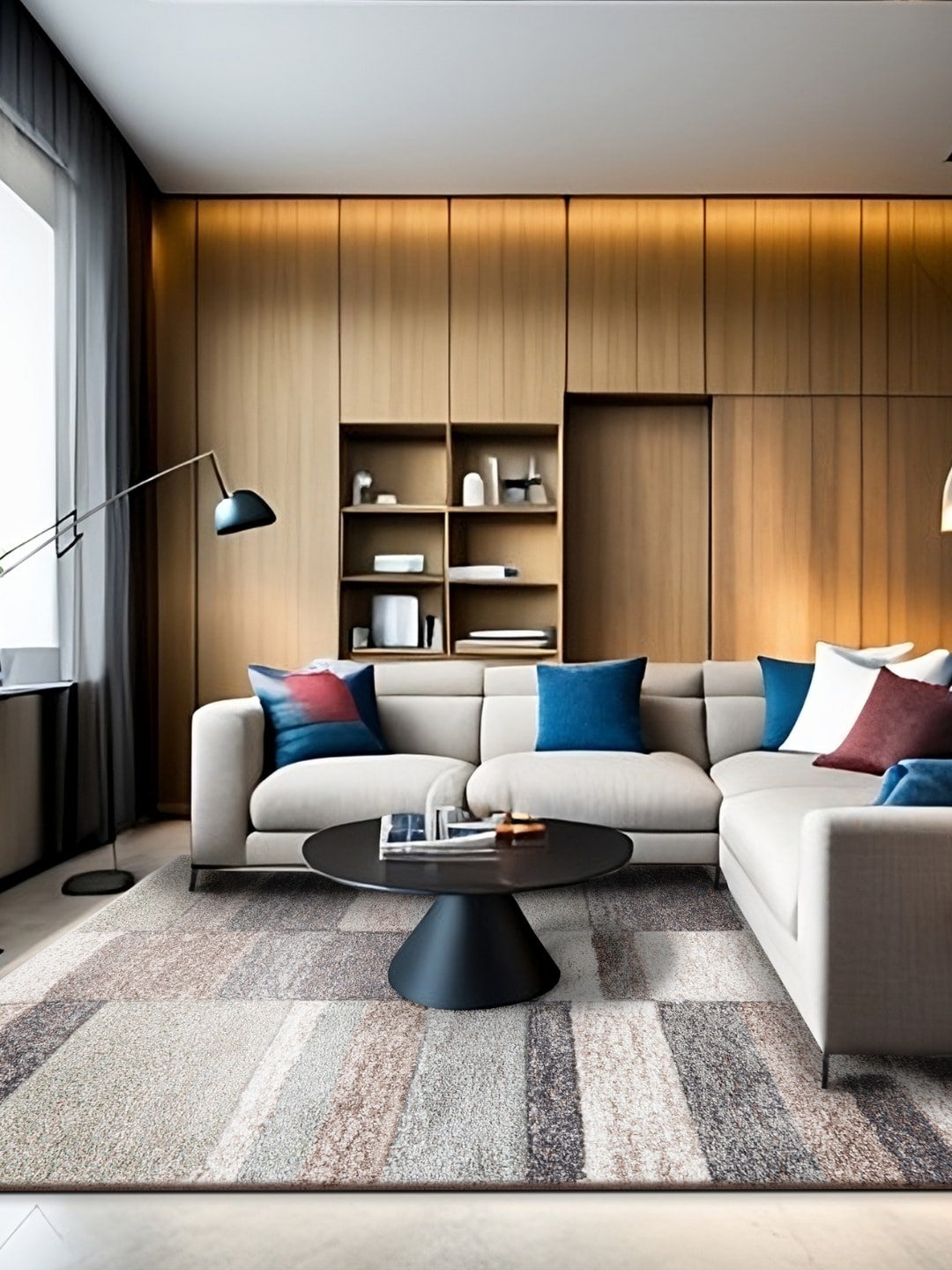 

Sapana Carpet-Mats Beige & Off White Geometric Printed Rectangle Carpet