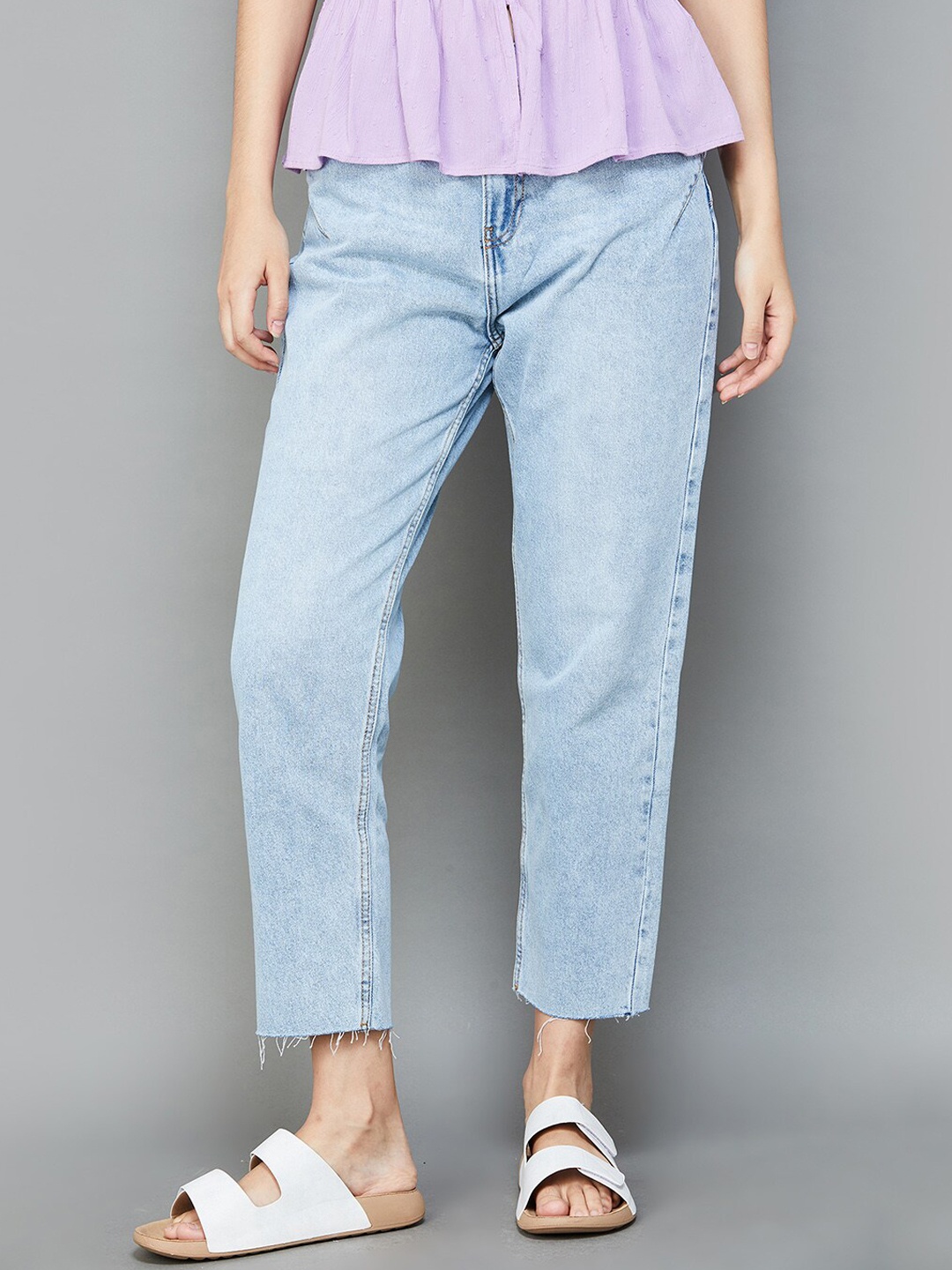 

Fame Forever by Lifestyle Women Straight Fit Clean Look Cropped Jeans, Blue