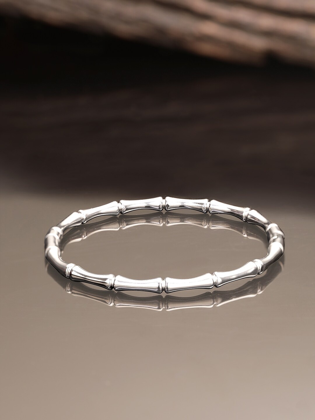 

The Roadster Lifestyle Co. Men Silver Toned Silver Plated Bangle Style Bracelet
