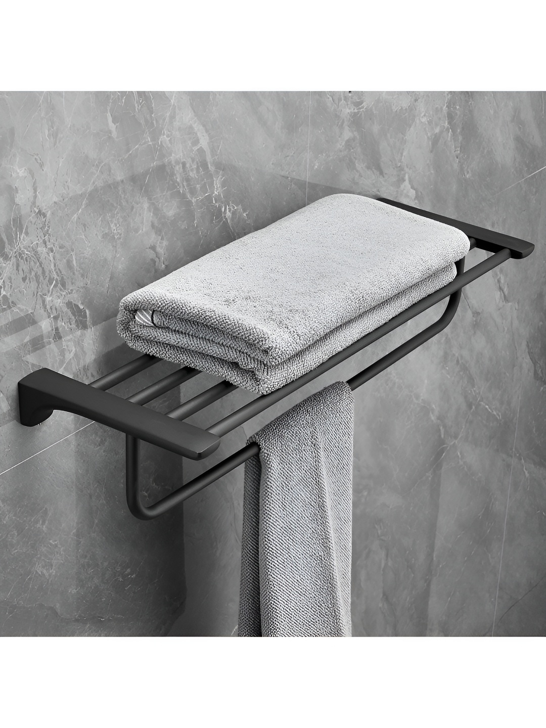 

Plantex Black Aluminium Matte Finished Towel Holder