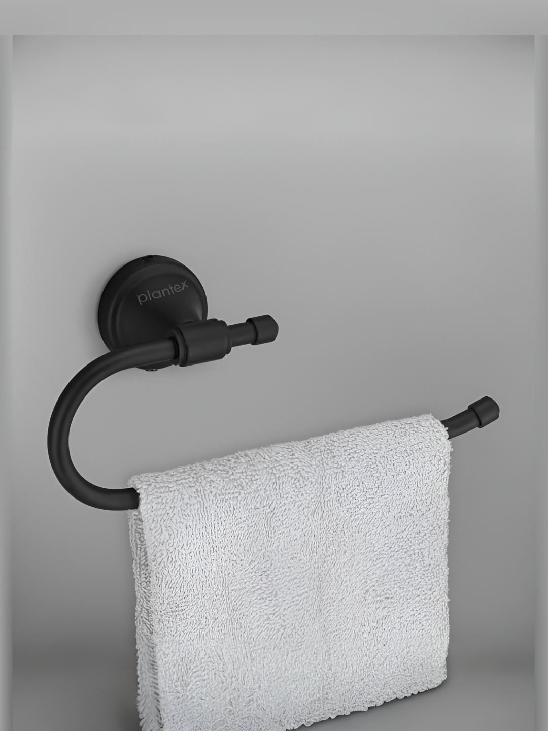 

Plantex Black Stainless Steel Matte Finished Towel Holder