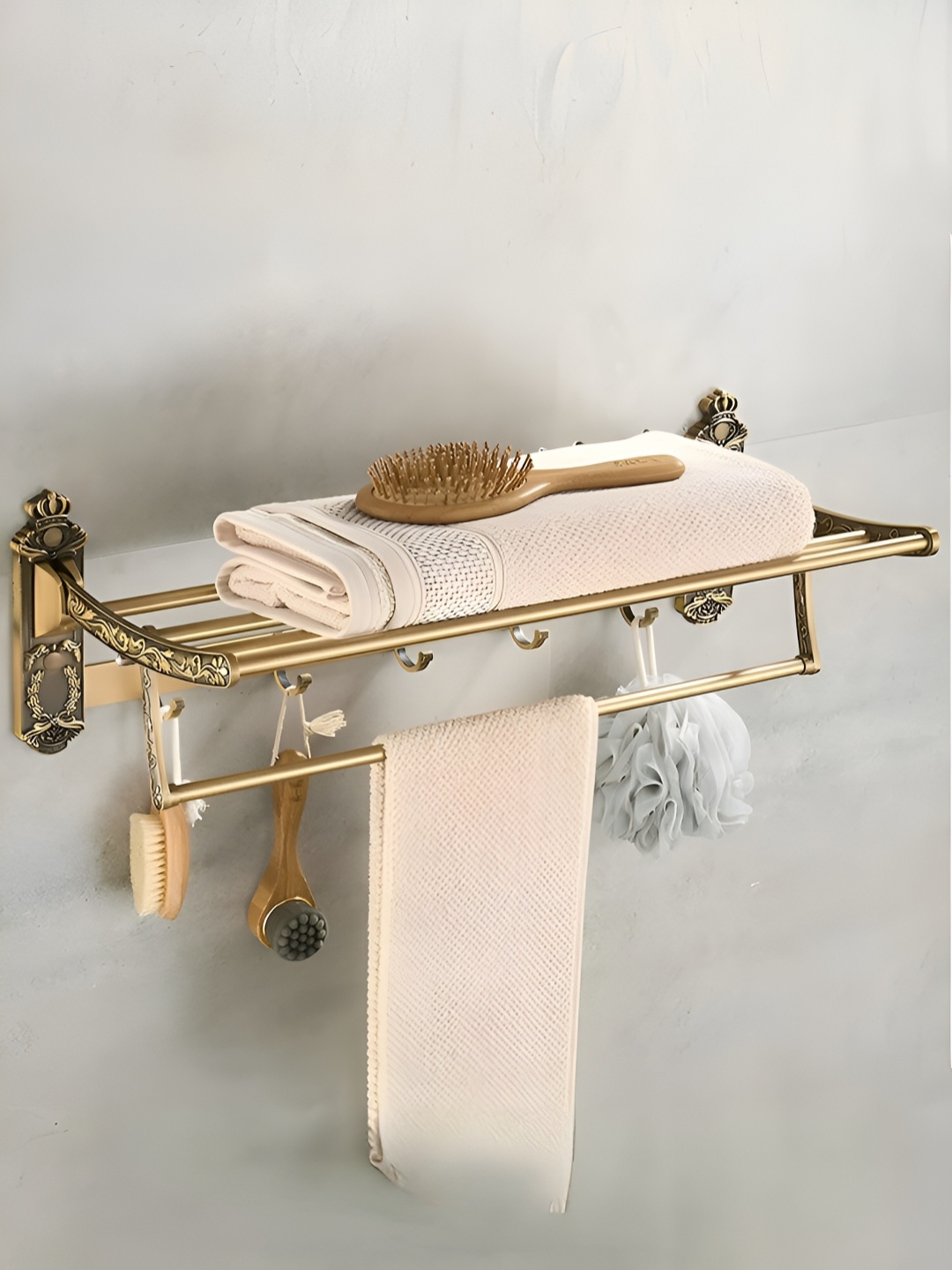 

Plantex Brown Aluminium Glossy Finished Towel Holder