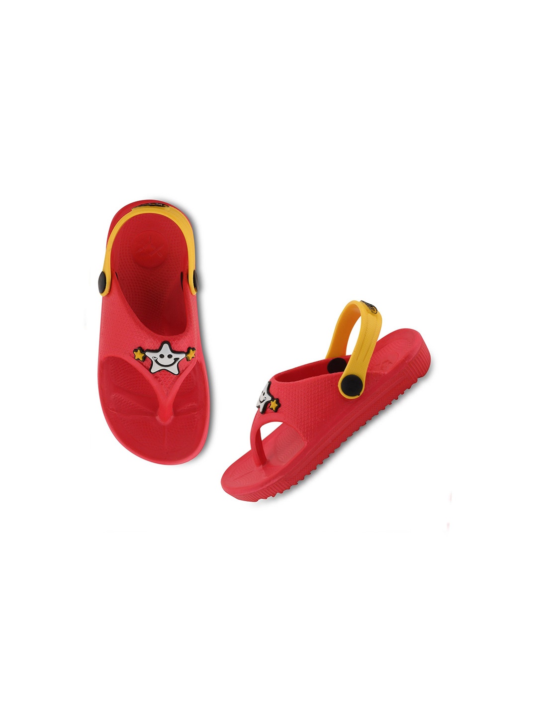 

Smartots Unisex Kids Textured Croslite Clogs With Applique Detail, Red