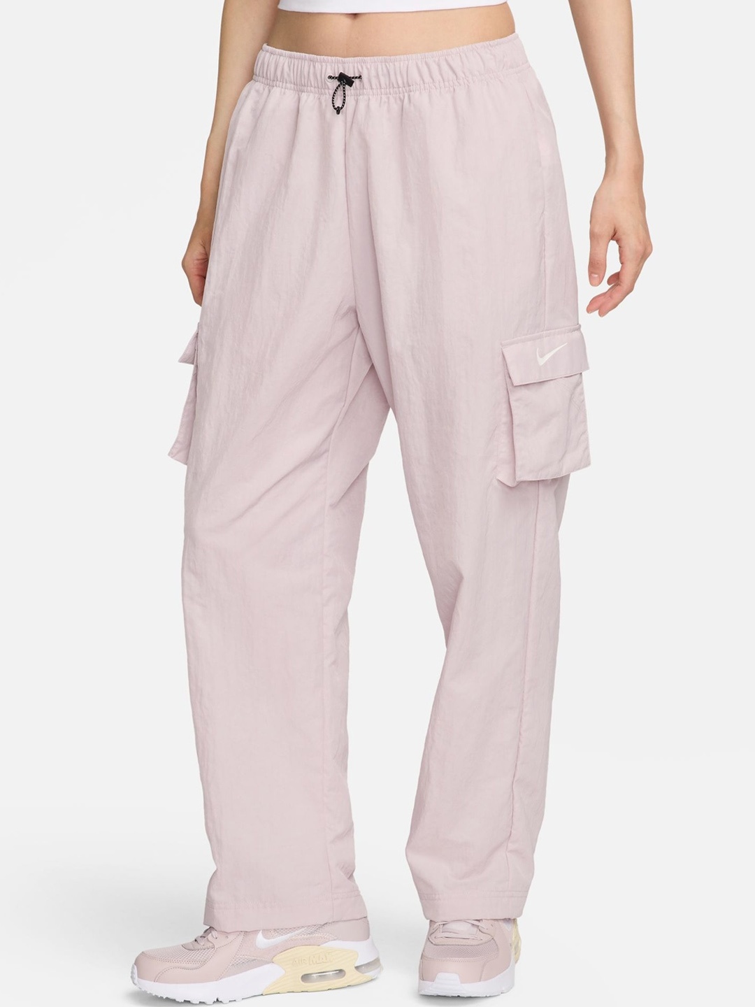 

Nike Sportswear Essential Women's High-Rise Woven Cargo Trousers, Purple