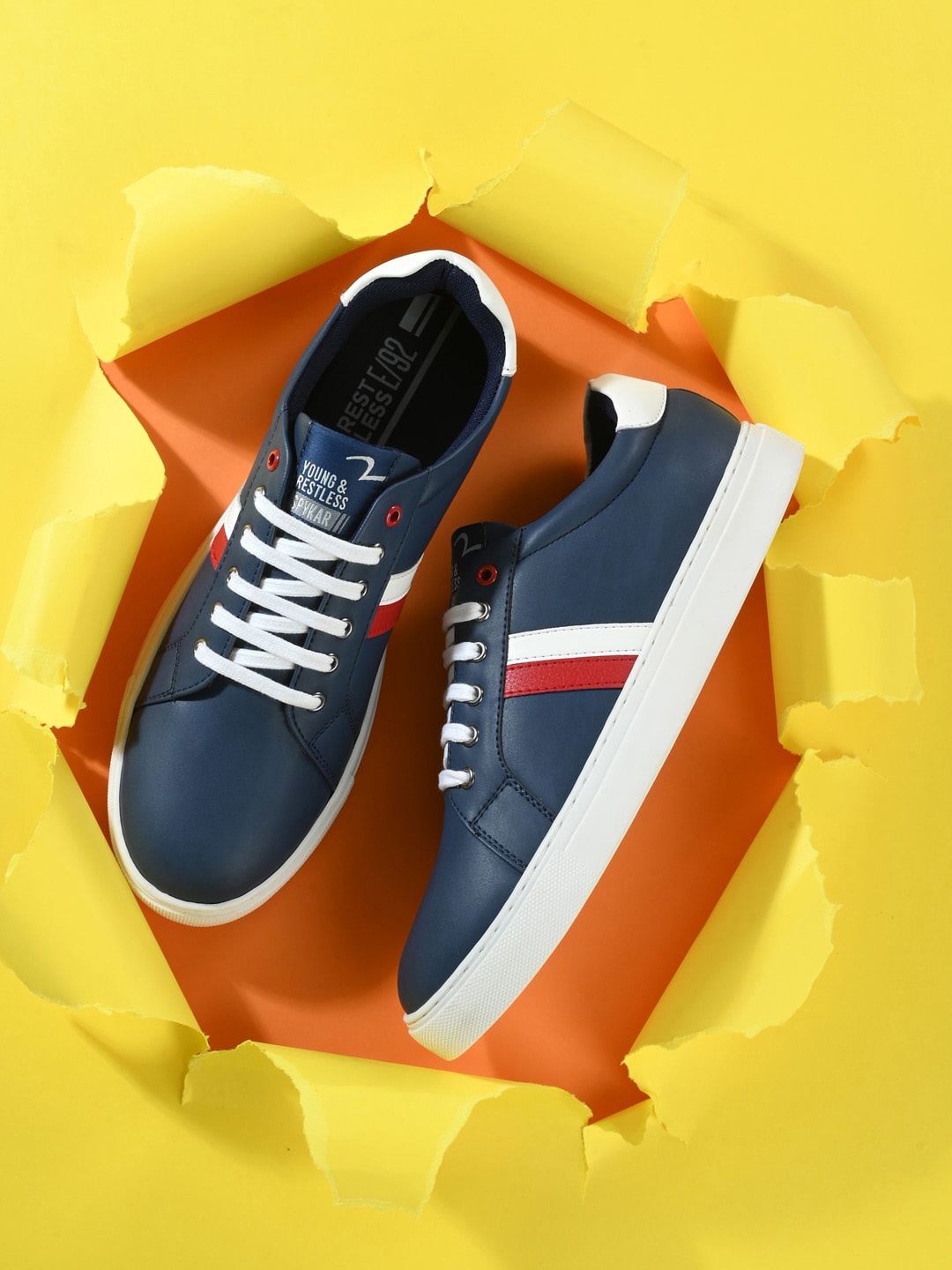 

SPYKAR Men Round Toe Sneakers, Navy blue