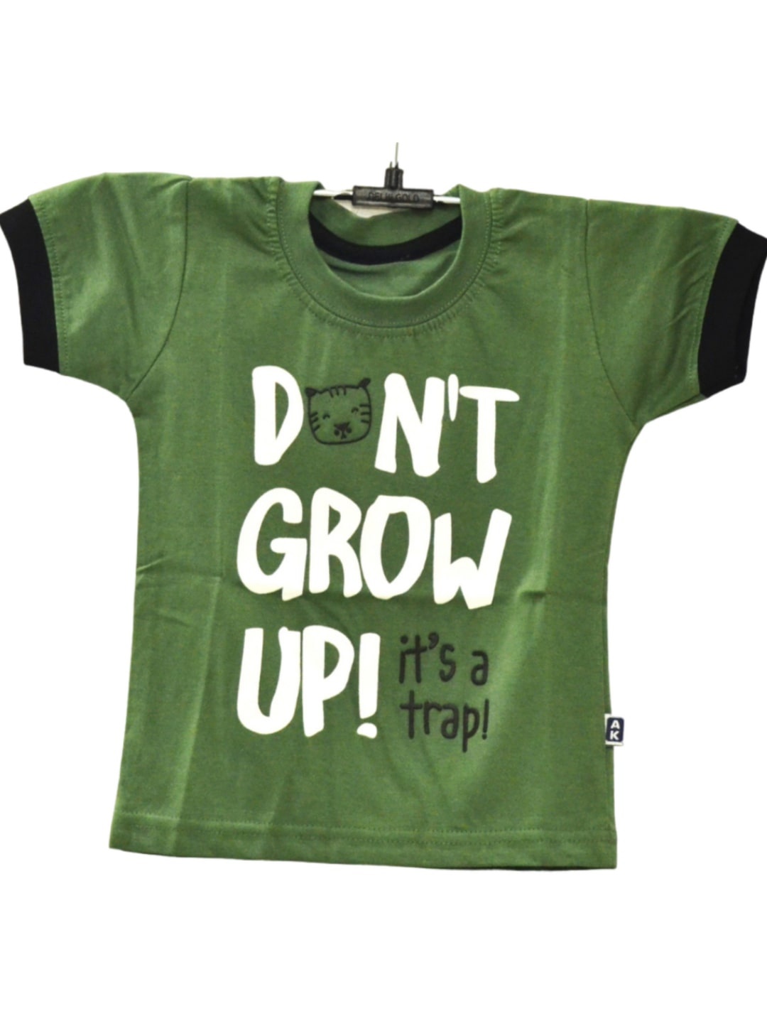 

BAESD Kids Typography Printed Cotton Tshirt, Green