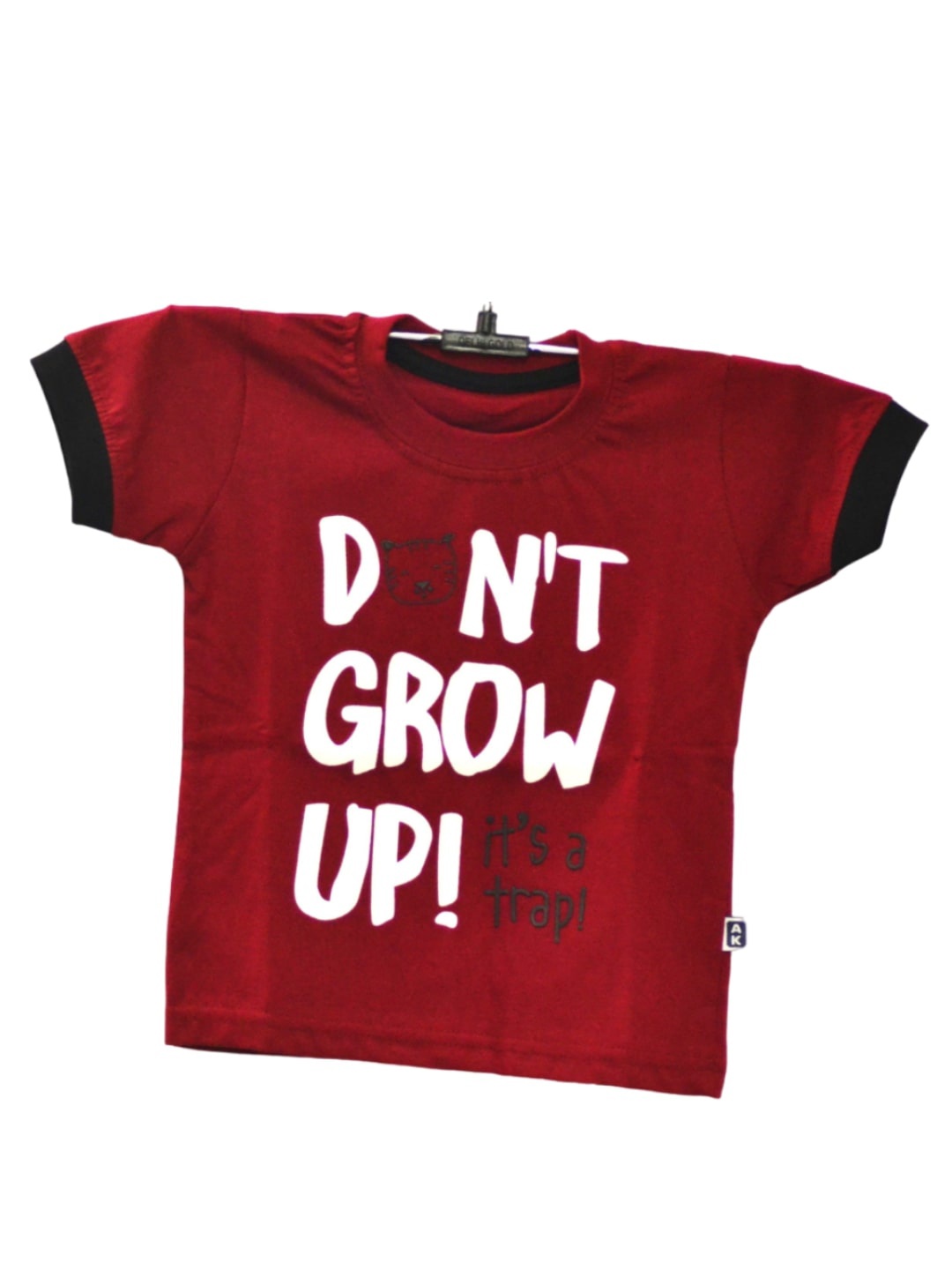 

BAESD Kids Typography Printed Cotton Tshirts, Red