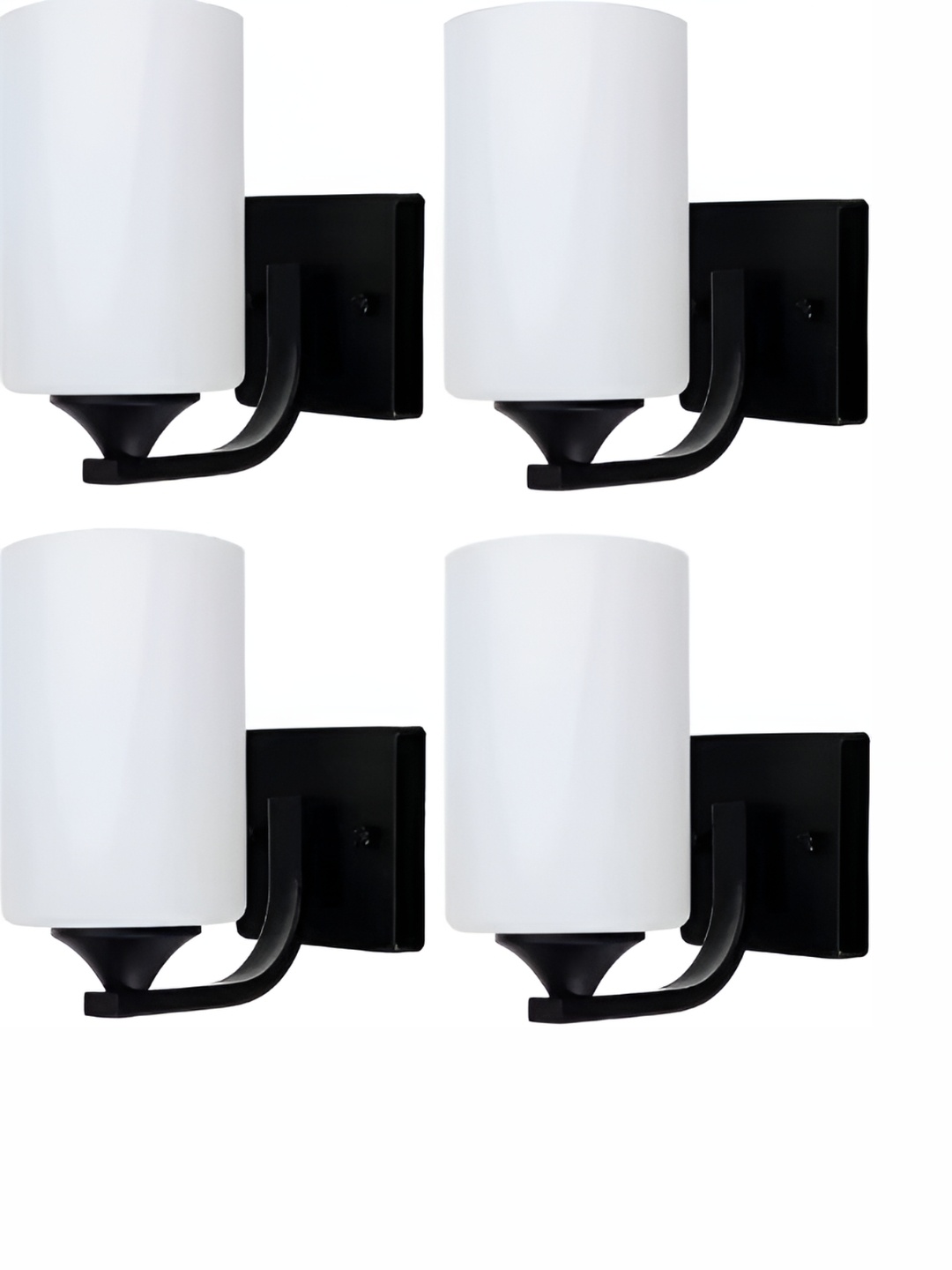 

Areezo Black & White 4 Pcs Iron Cylindrical Shaped Wall Lamps