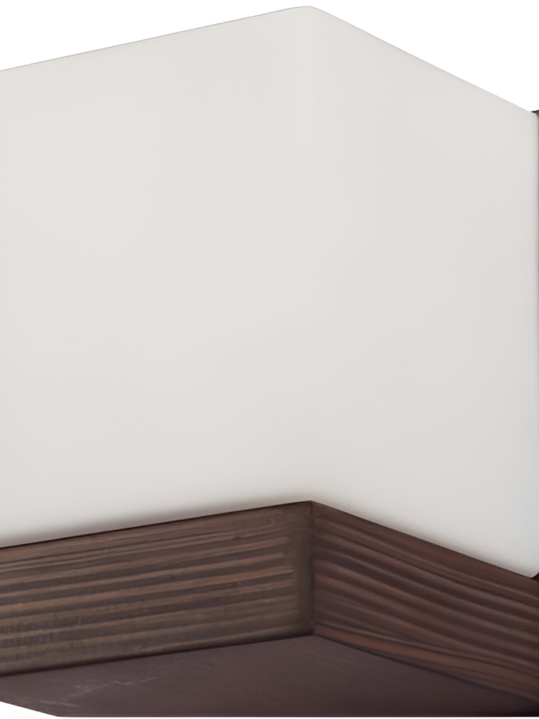 

Areezo Brown & White Wooden Square Shaped Wall Lamp Without Bulb