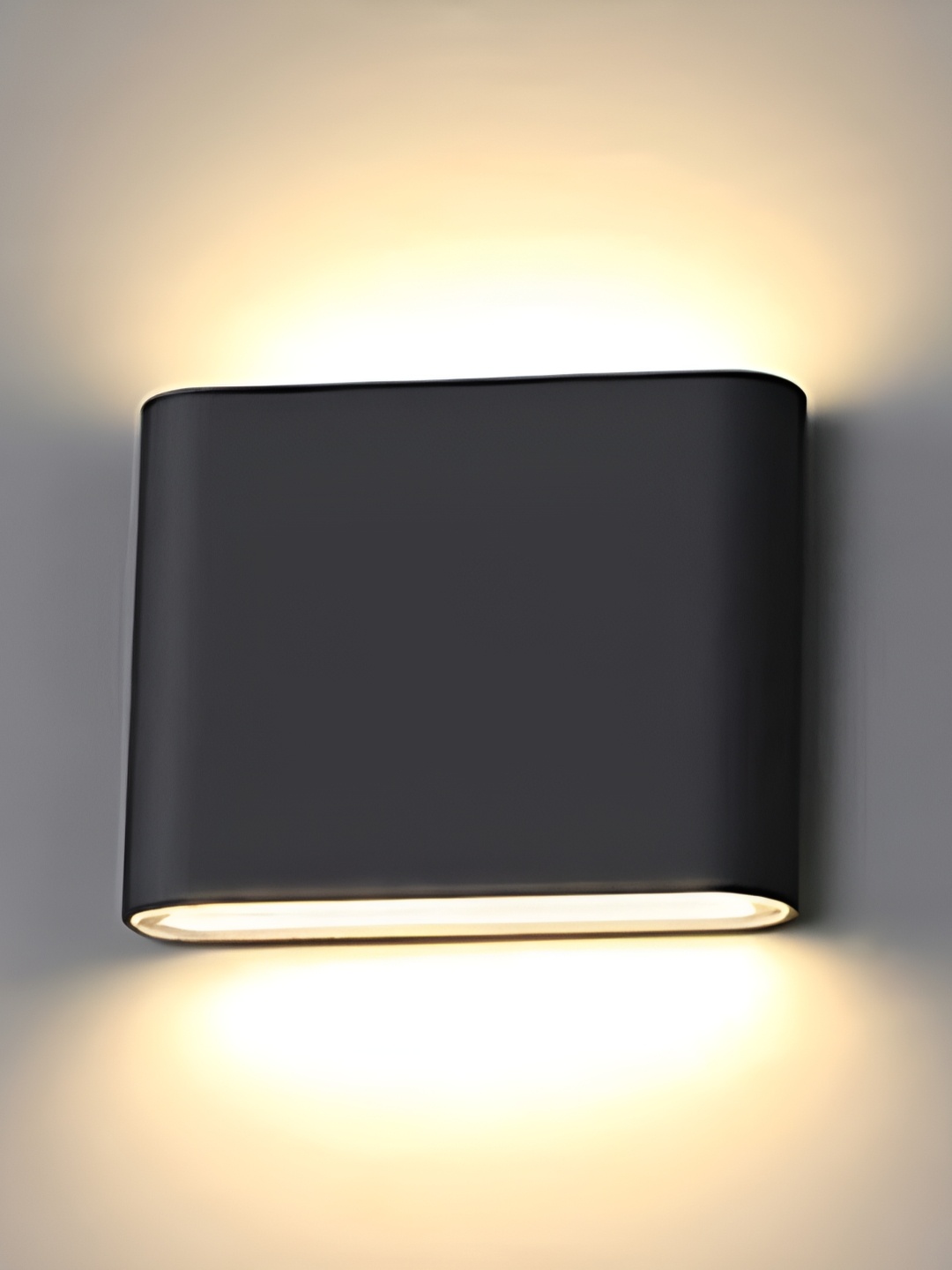 

Areezo Black Metal Square Wall Lamp With Bulb