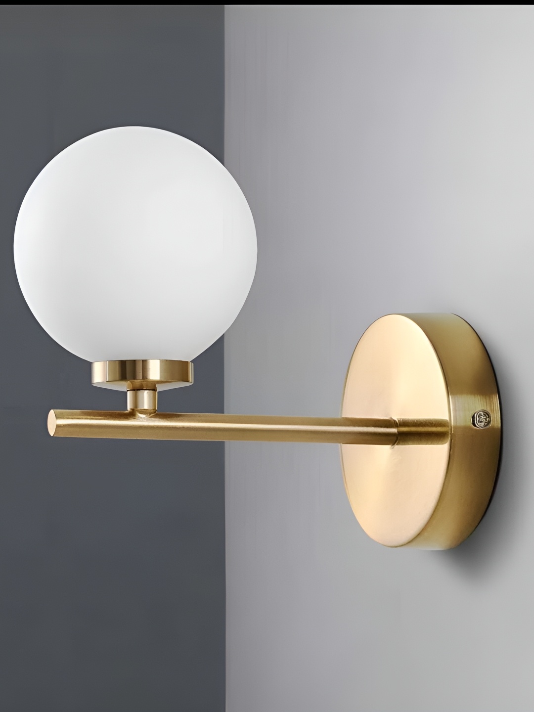 

Areezo Gold-Toned Spherical Metal Wall Lamp Without Bulb