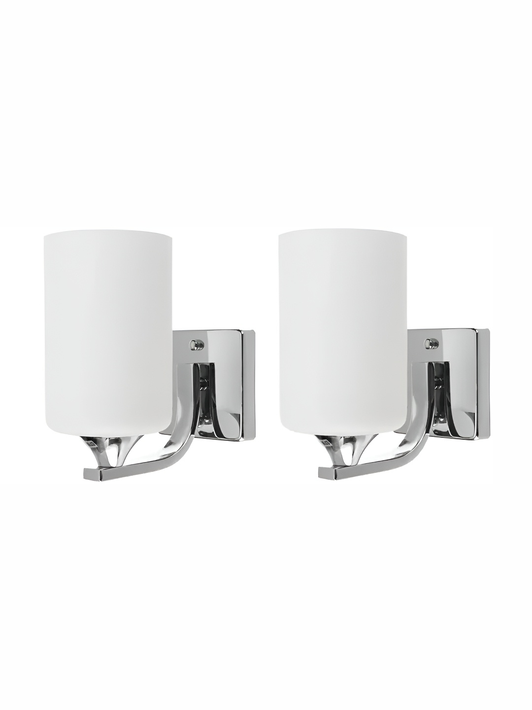 

Areezo Silver Toned & White 2 Pieces Cylinder Shaped Iron Contemporary Wall Lamp