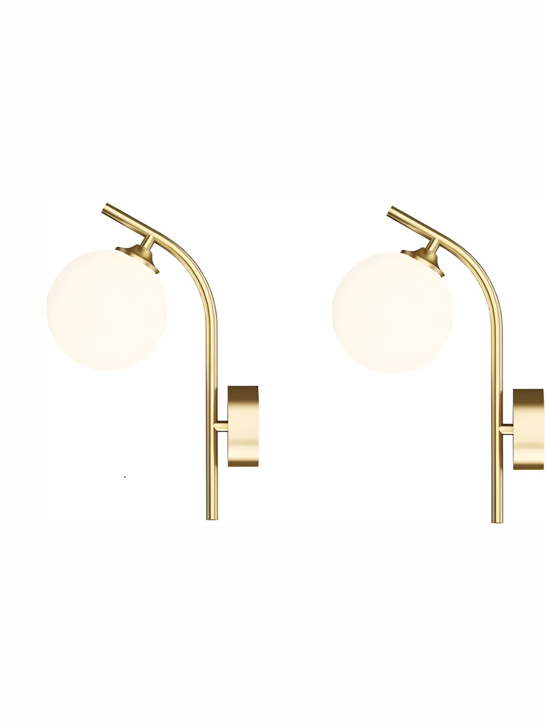 

Areezo Gold Toned & White 2 Pieces Spherical Contemporary Metal Wall Lamp