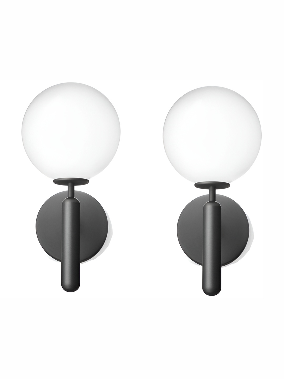 

Areezo Black & White 2 Pieces Spherical Contemporary Metal Wall Lamp