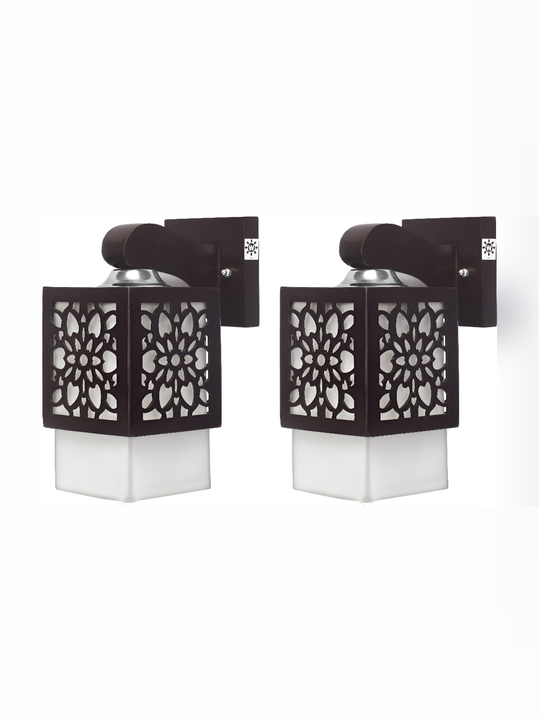 

Areezo Brown Wooden Square Shaped Wall Lamp