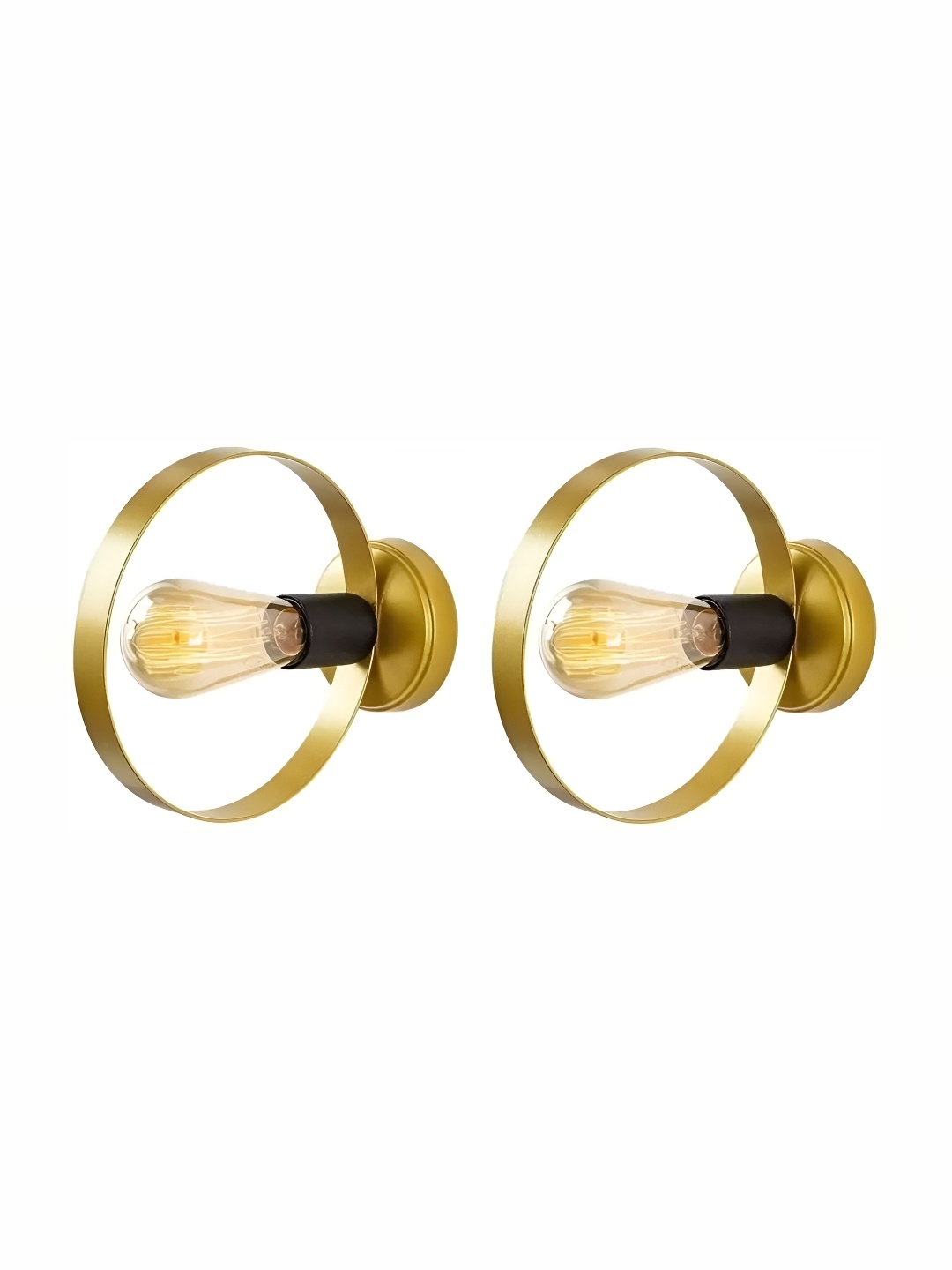 

Areezo Gold-Toned 2 Pieces Abstract Shaped Metal Wall Lamps