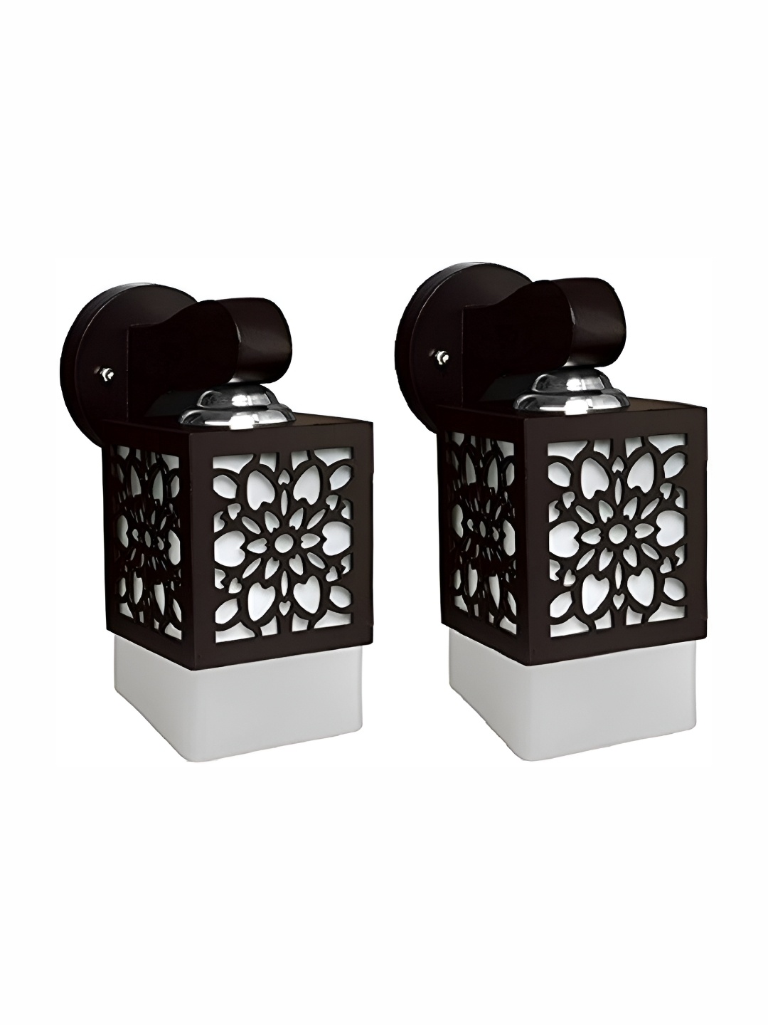 

Areezo Brown & White 2 Pieces Wooden Square Shaped Wall Lamps