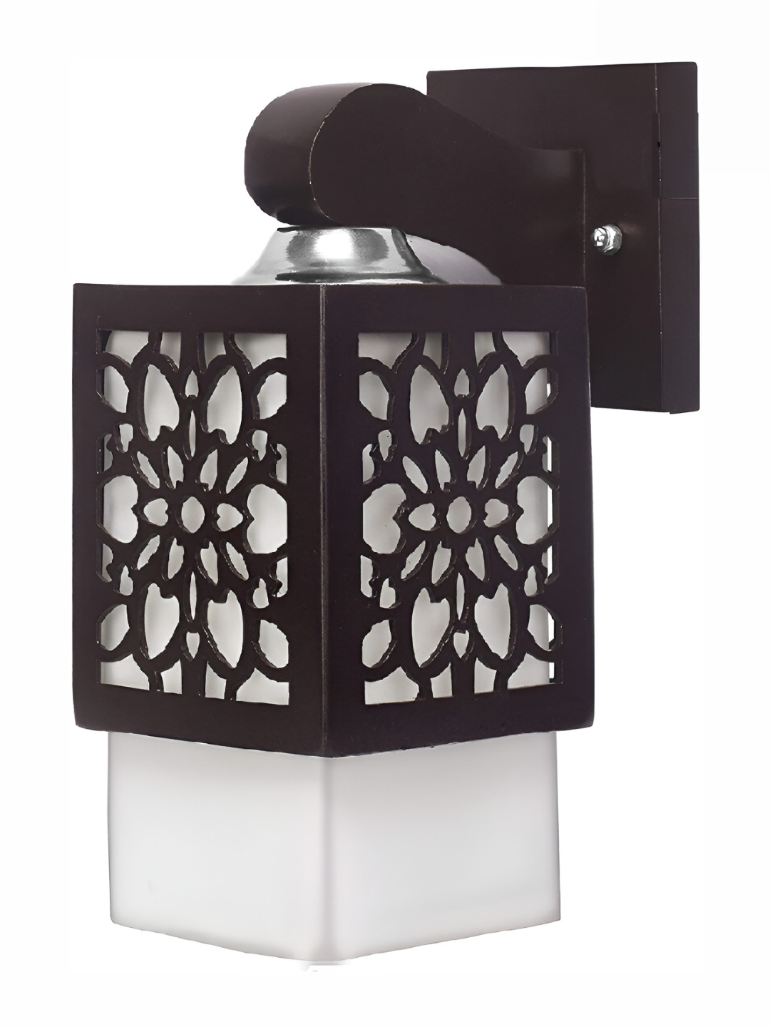 

Areezo Brown Wooden Square Shaped Wall Lamp