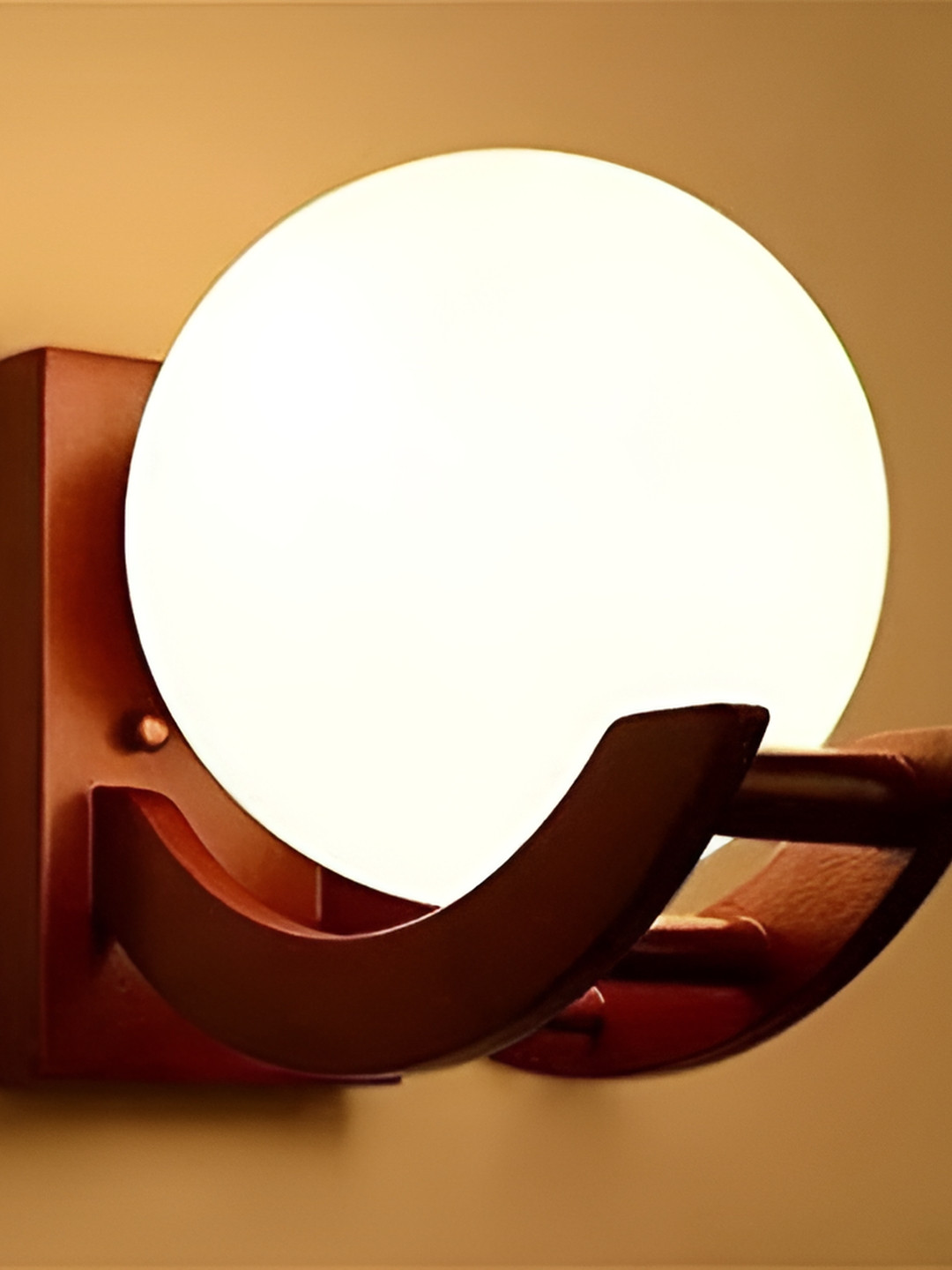 

Areezo Brown Wooden Wall Lamp