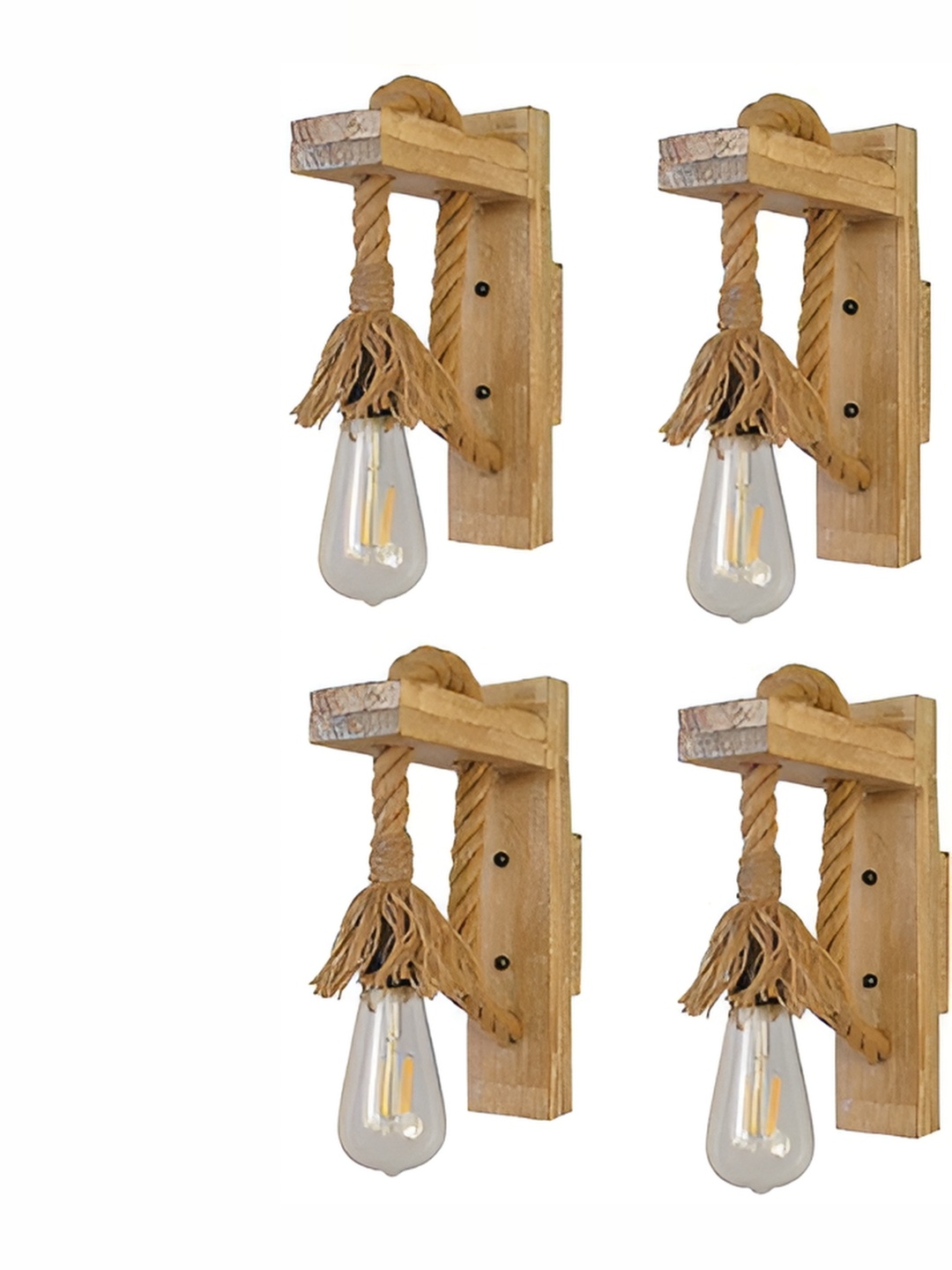 

Areezo Brown Wooden Wall Lamp