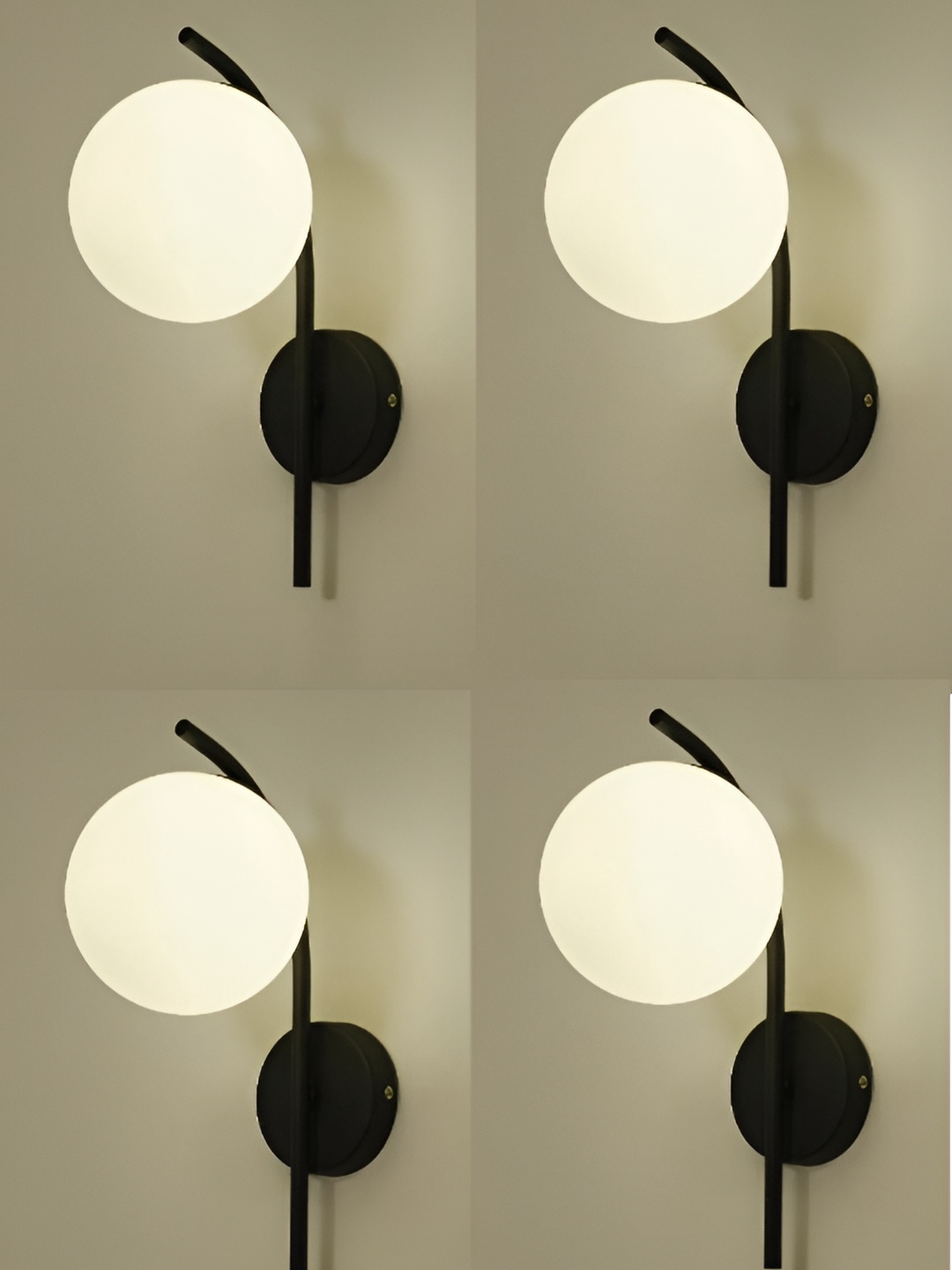 

Areezo Black 4 Pieces Metal Wall Lamp