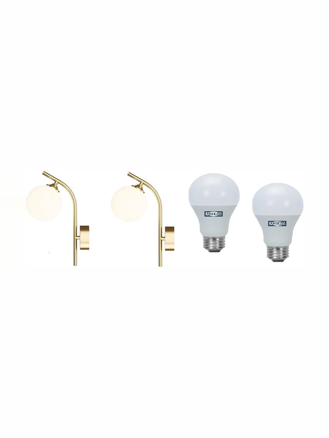 

Areezo Gold-Toned 2 Pcs Metal Wall Lamp
