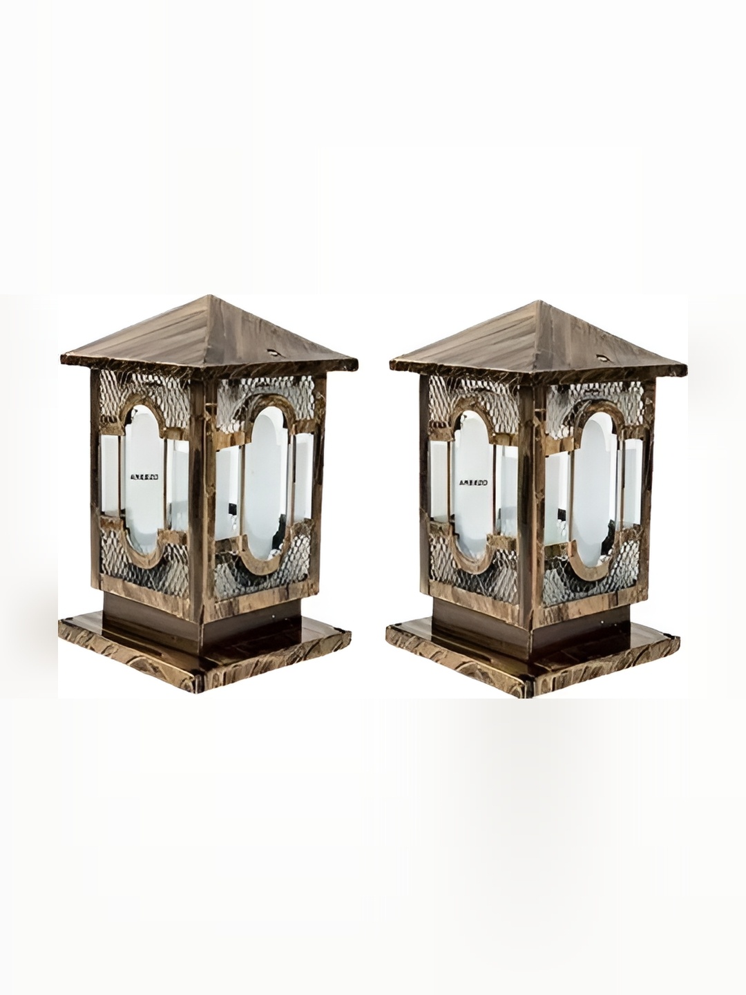 

Areezo 2-pcs Brown Textured Outdoor Gate Lamp