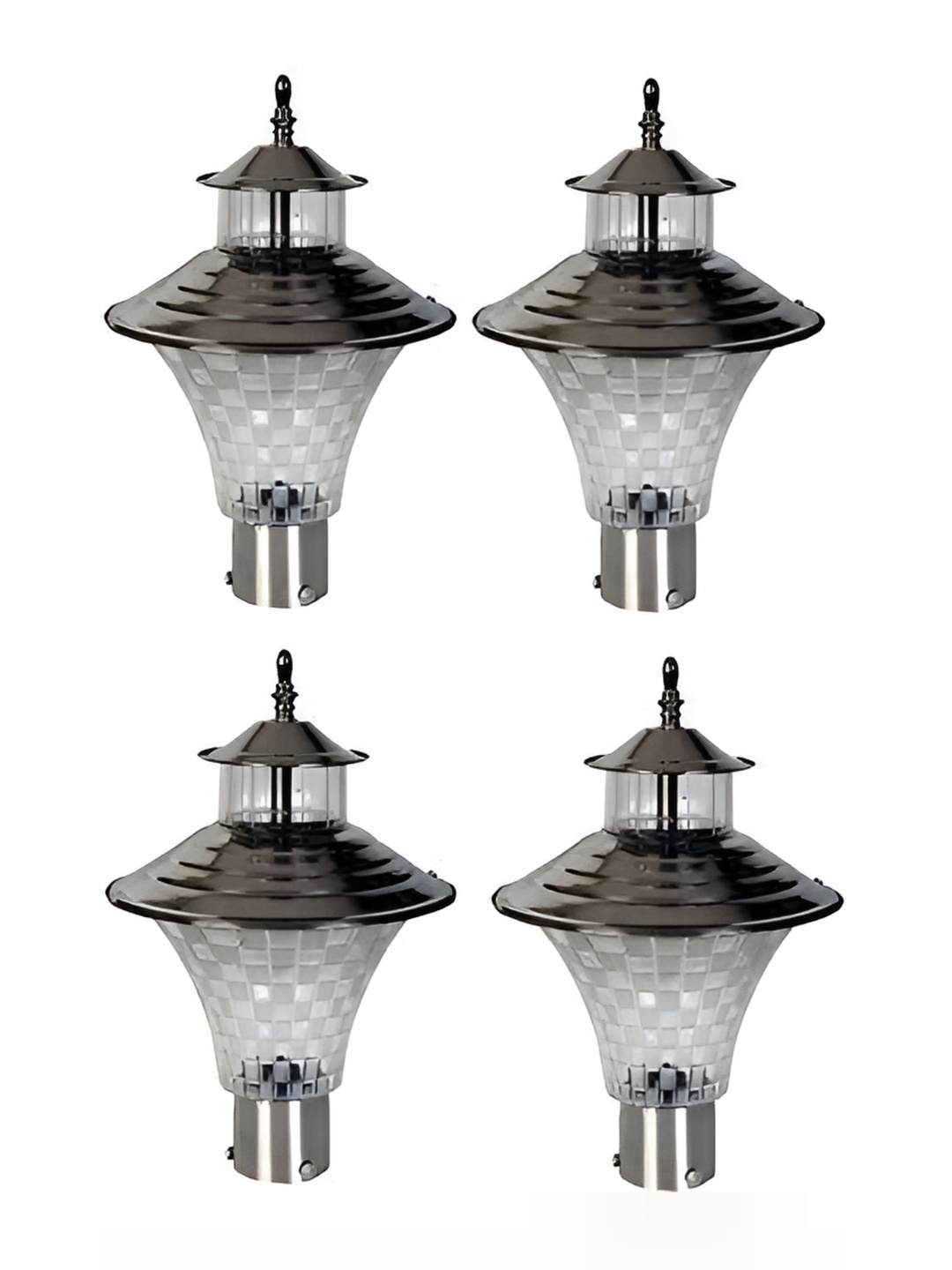 

Areezo 4-pcs Transparent Outdoor Gate Lamps