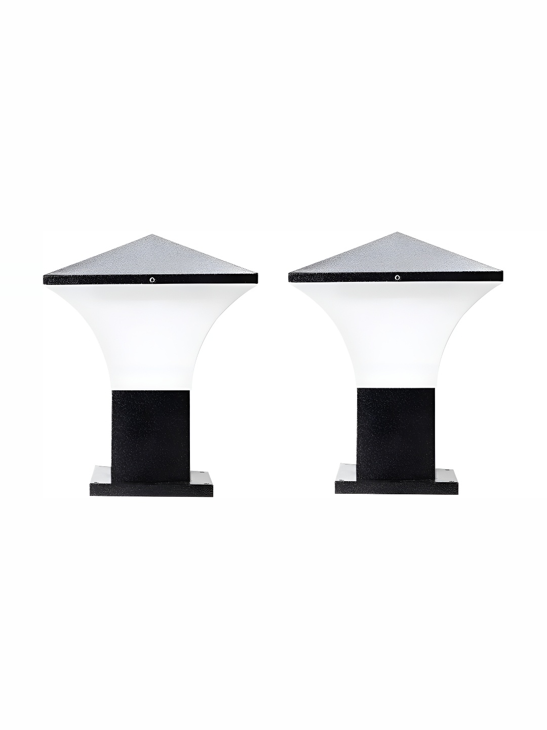 

Areezo 2-pcs Black & White Outdoor Gate Lamp