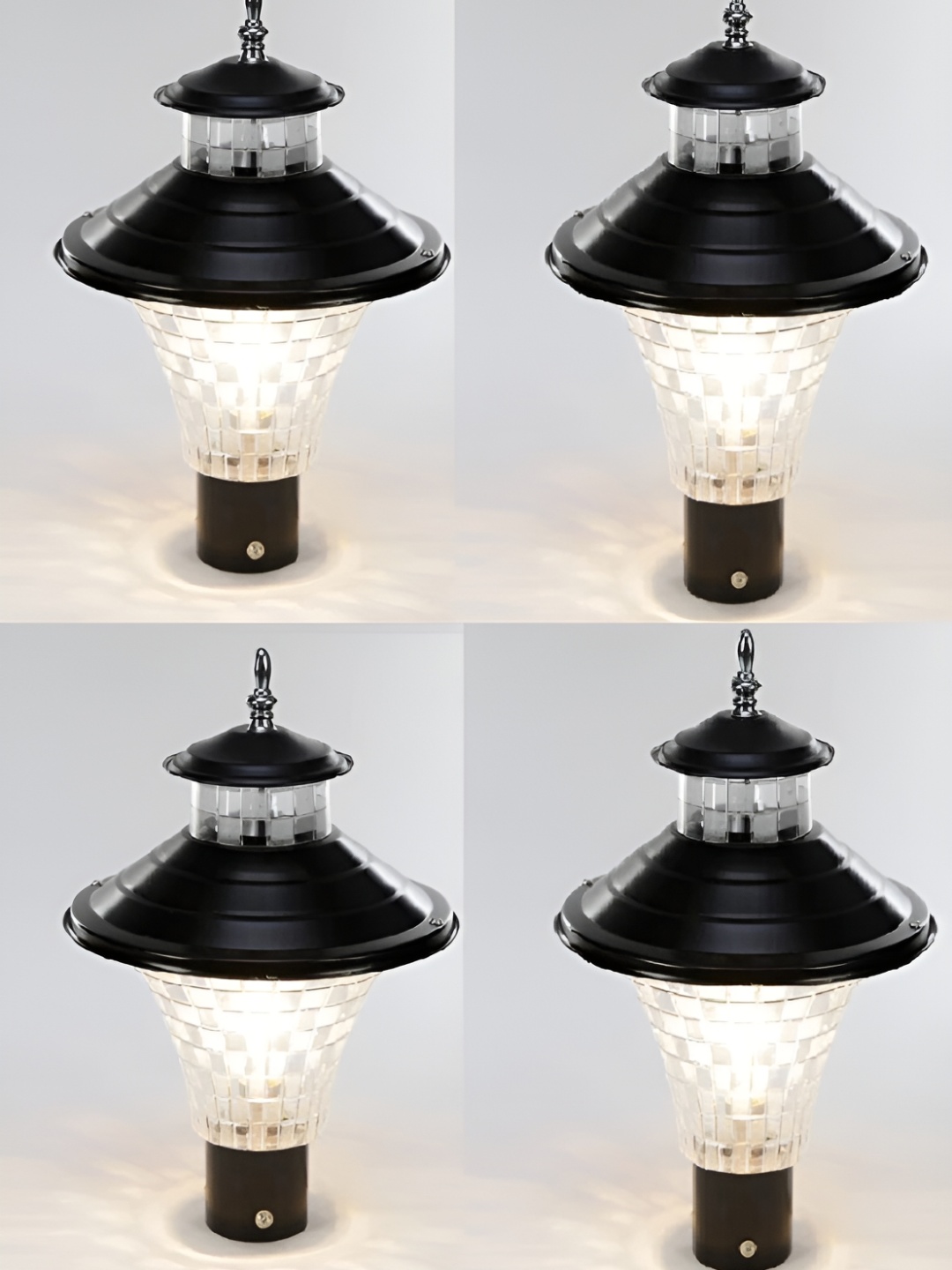 

Areezo 4-pcs Black Outdoor Gate Lamps