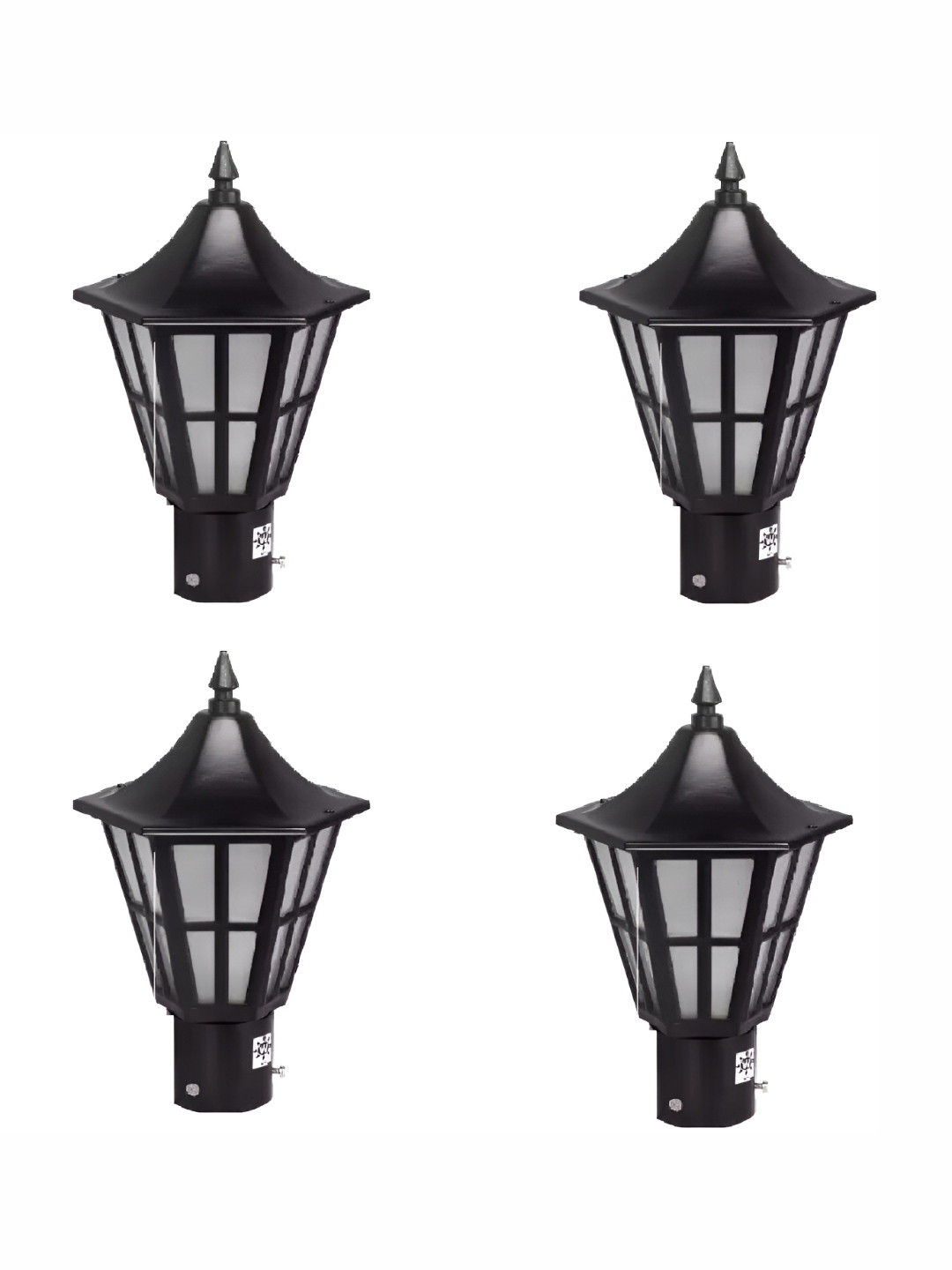 

Areezo 4-pcs Black Outdoor Gate Lamp