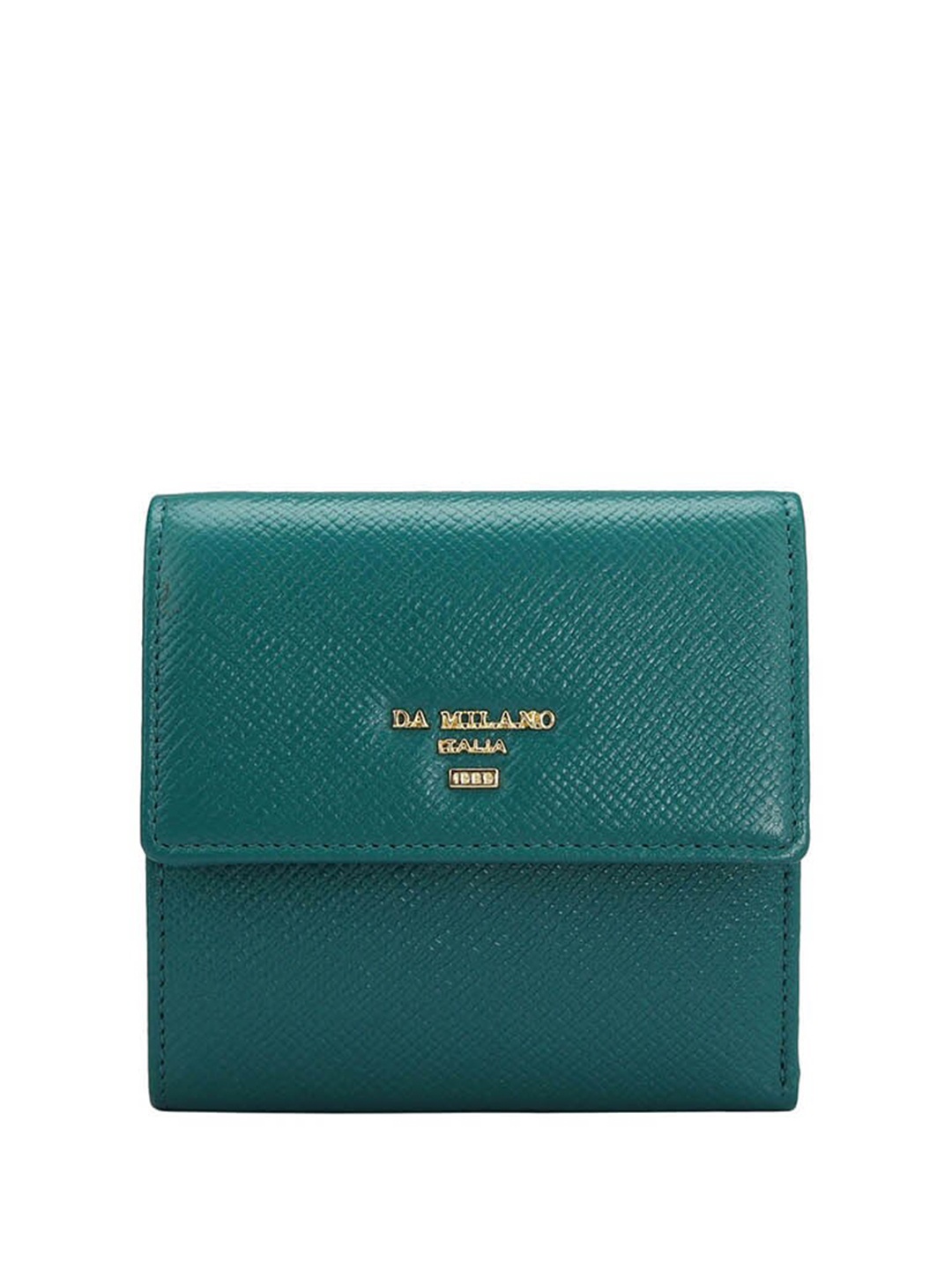 

Da Milano Textured Leather Three Fold Wallet, Blue