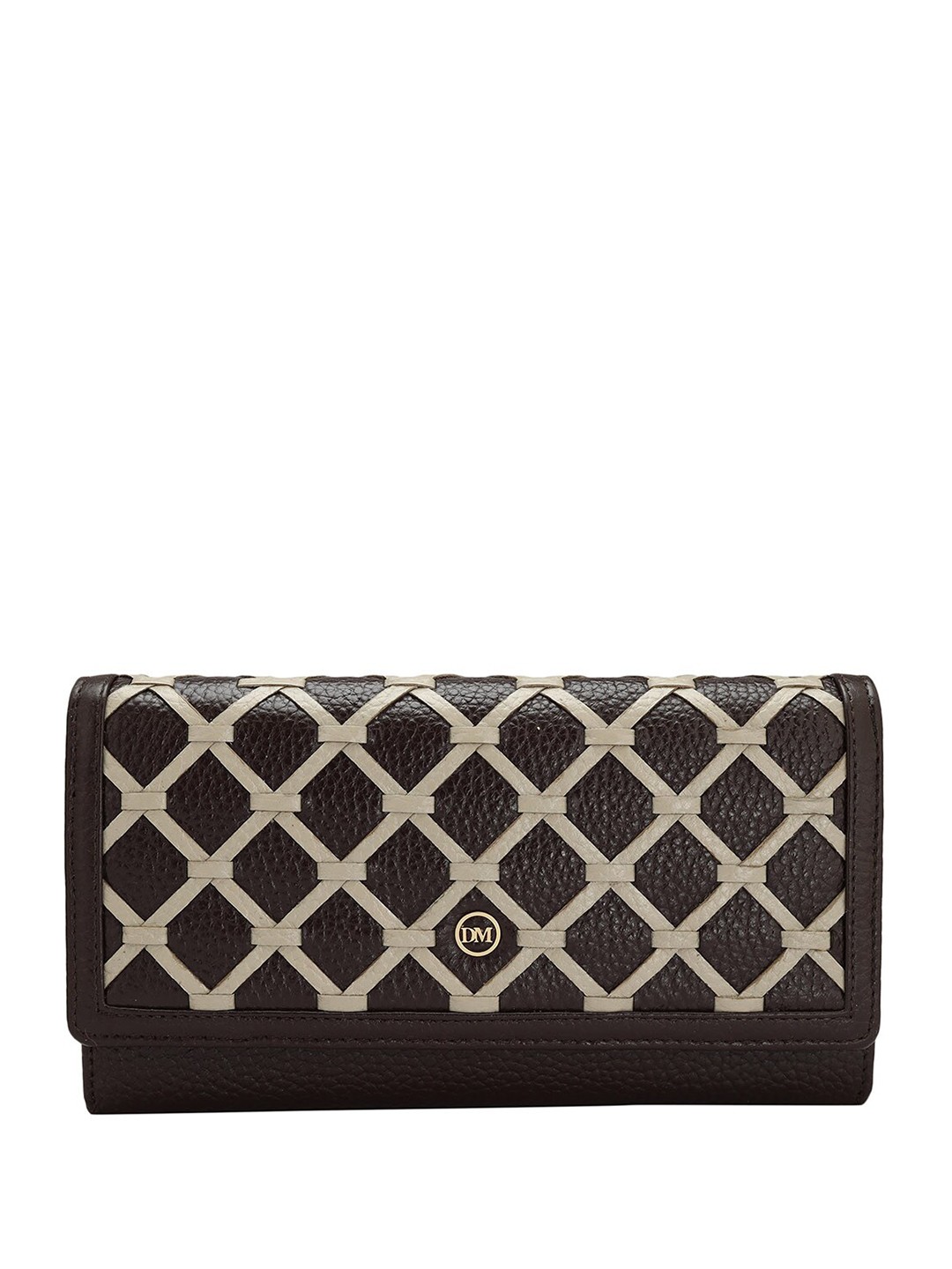 

Da Milano Women Textured Leather Envelope, Brown