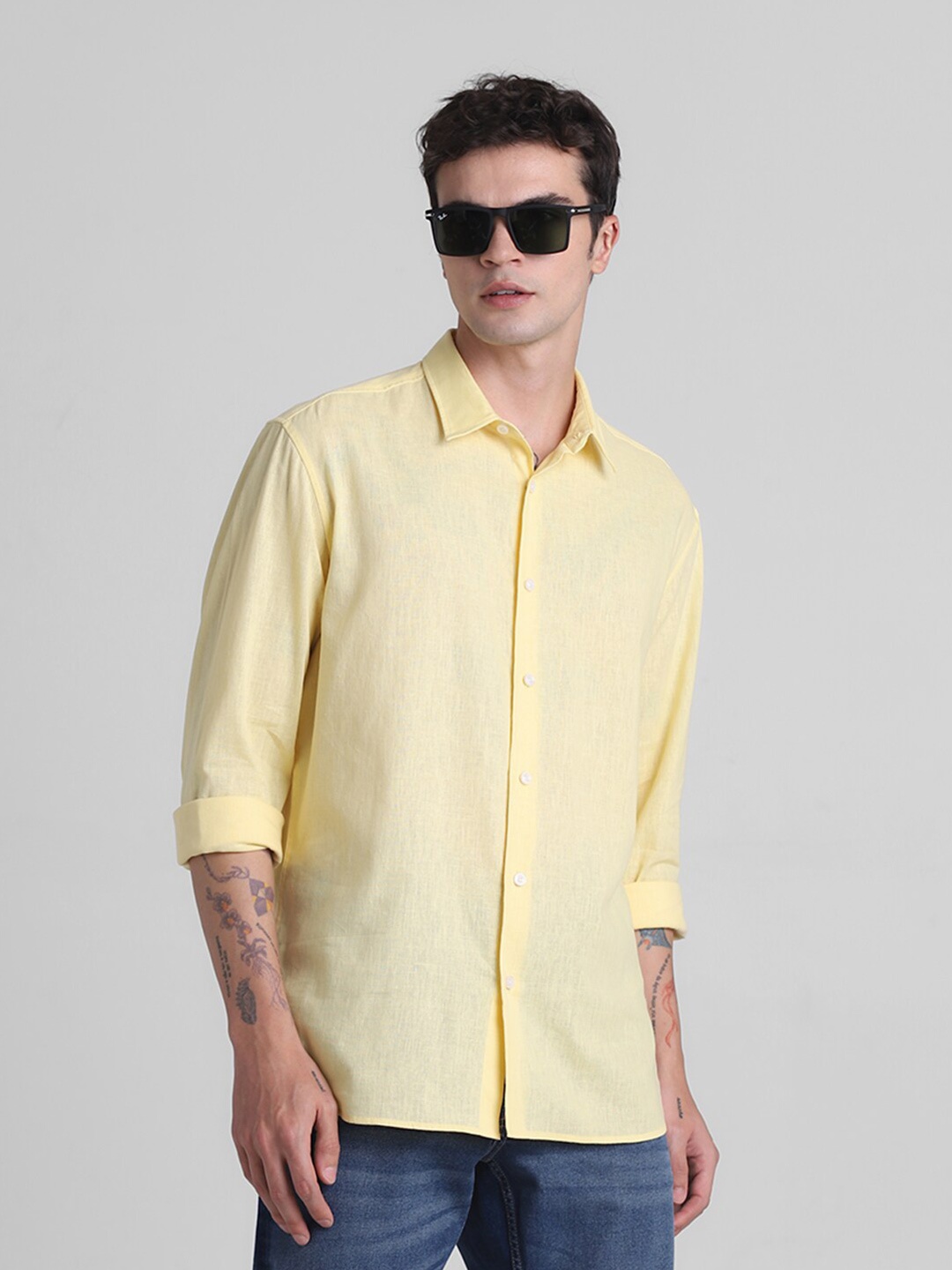 

Jack & Jones Cotton Opaque Casual Shirt, Yellow